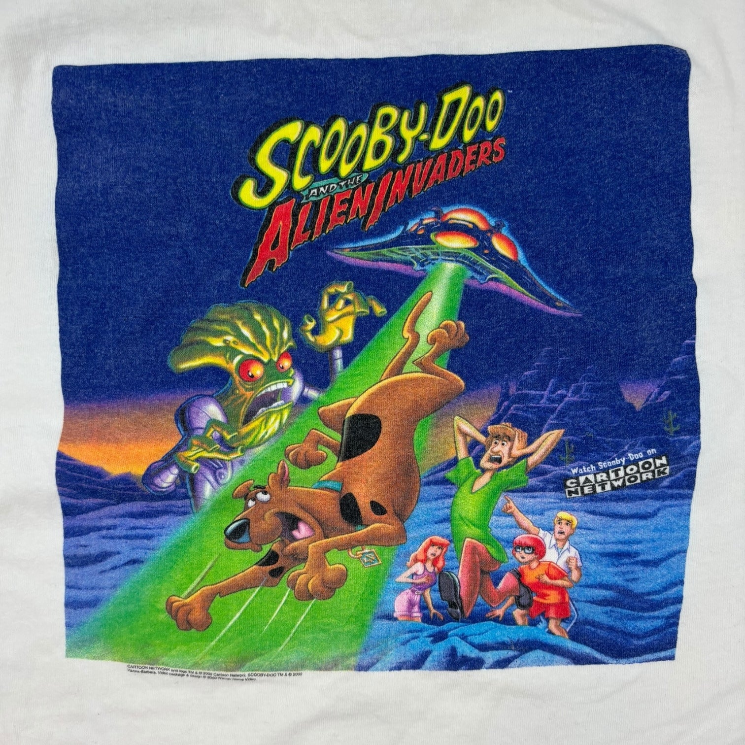 Vintage 2000 Scooby Doo and the Alien Invaders Promo T-Shirt White