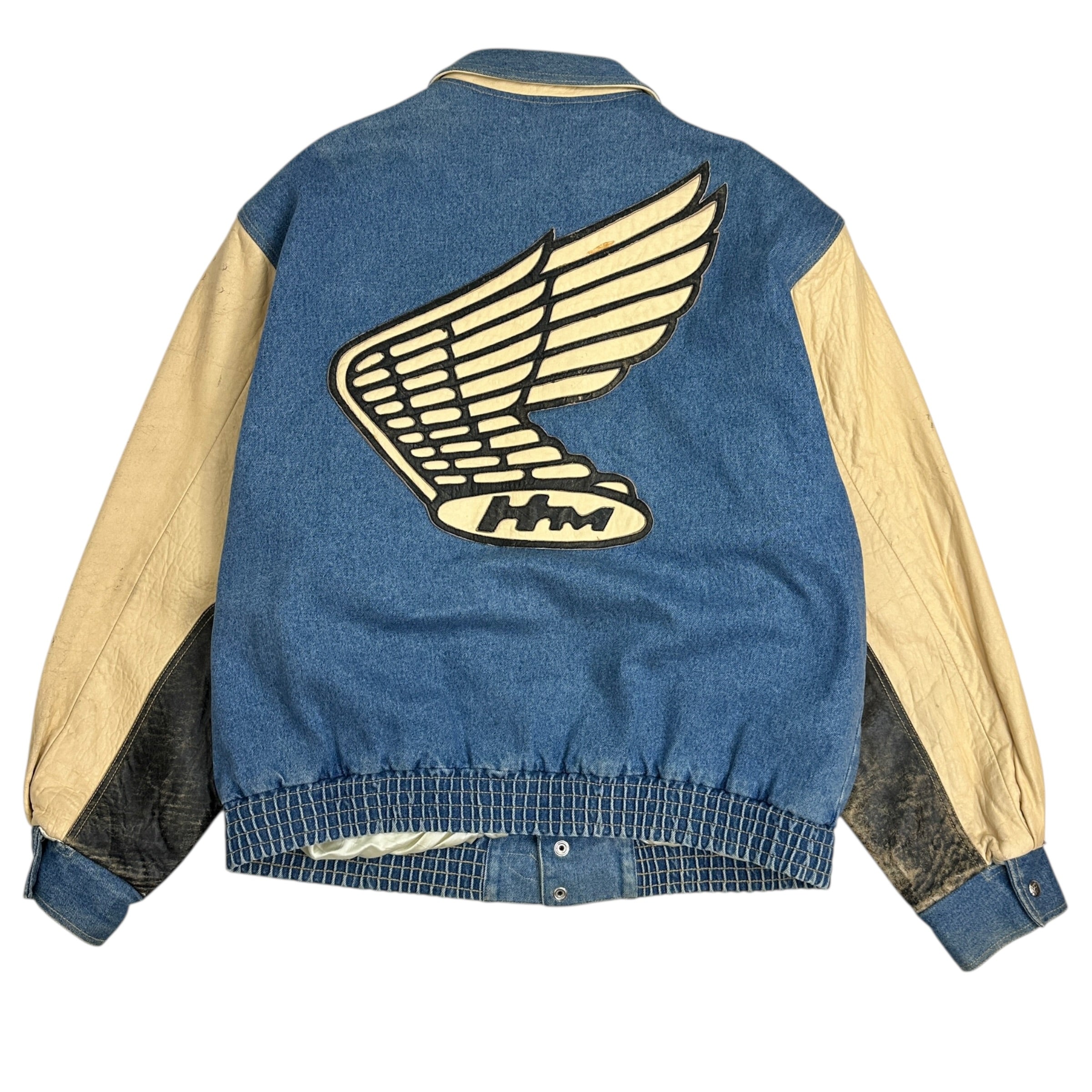Vintage Jeff Hamilton Honda Motorsports Denim Varsity Jacket