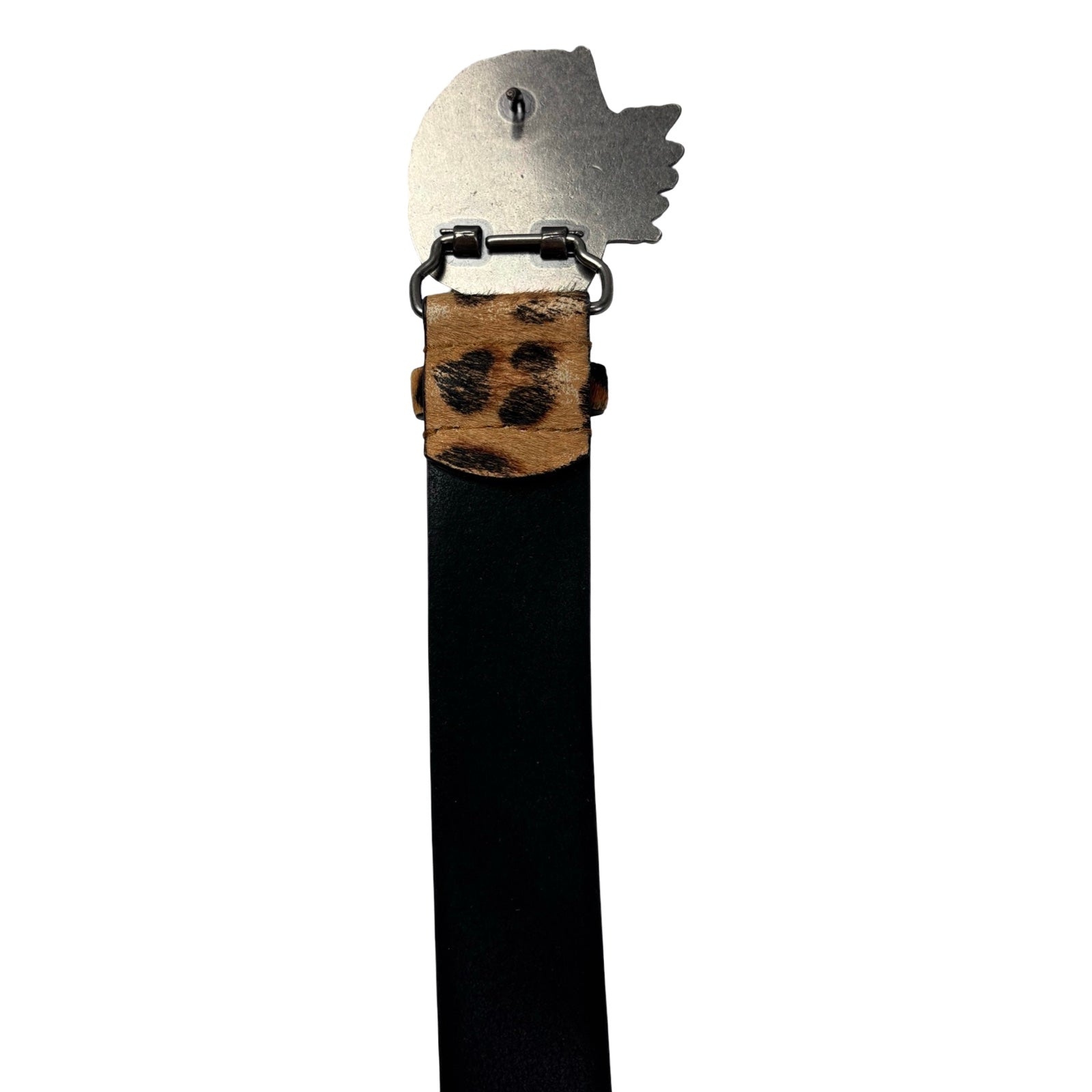 Pleasure Silverstone Skull Leopard Studded Belt