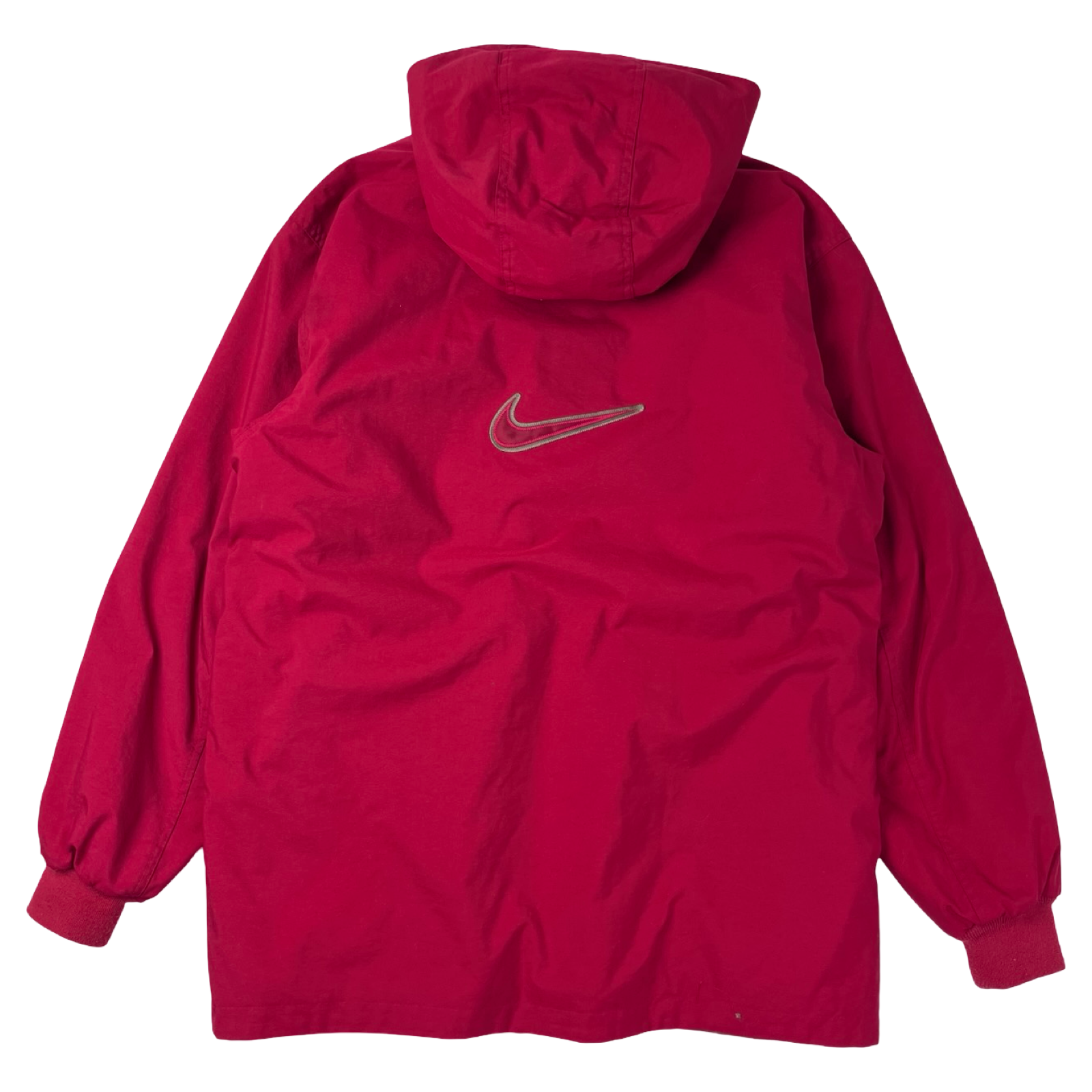 (W) Vintage 90s Nike Parka Jacket Red