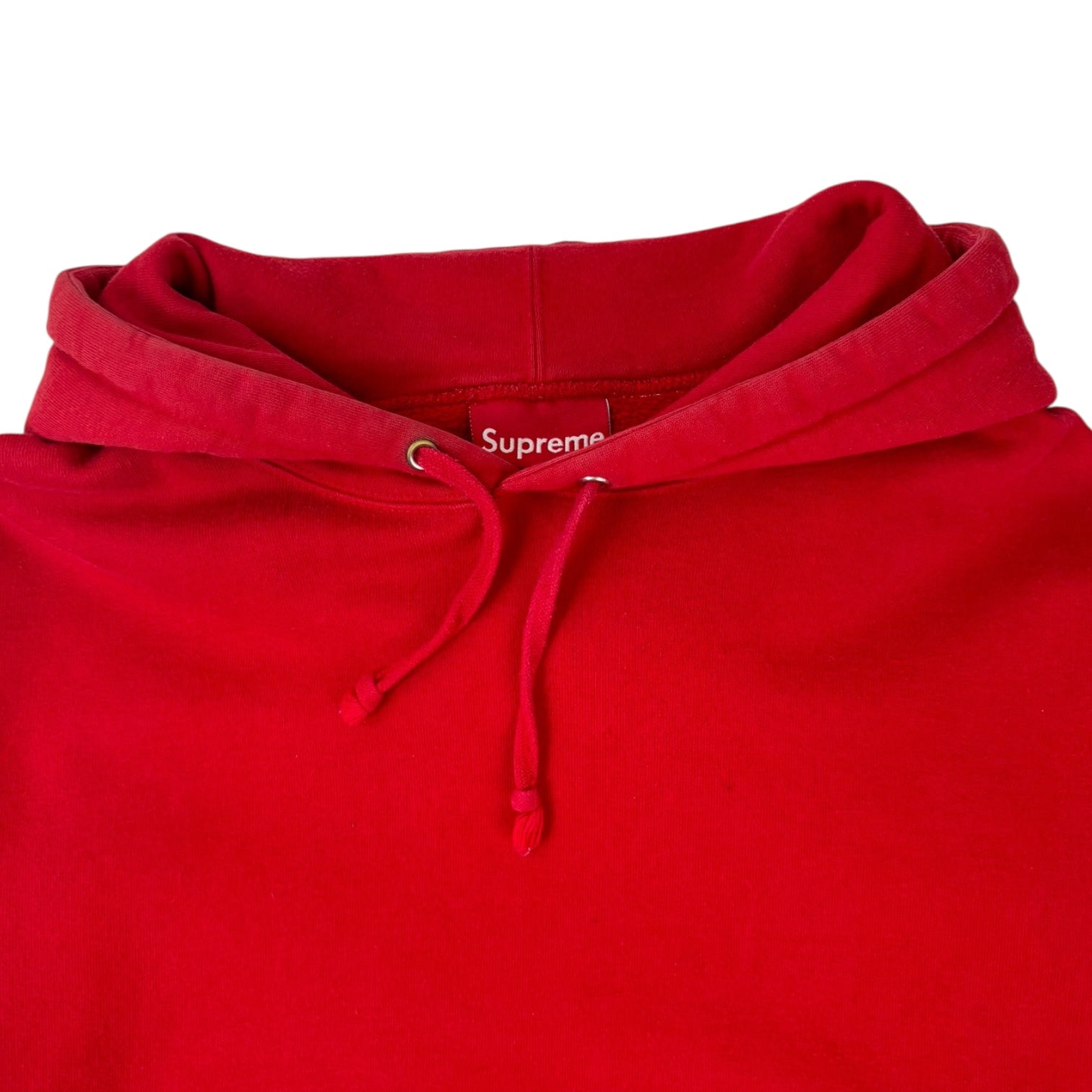 Supreme FW19 Text Rib Hoodie Red