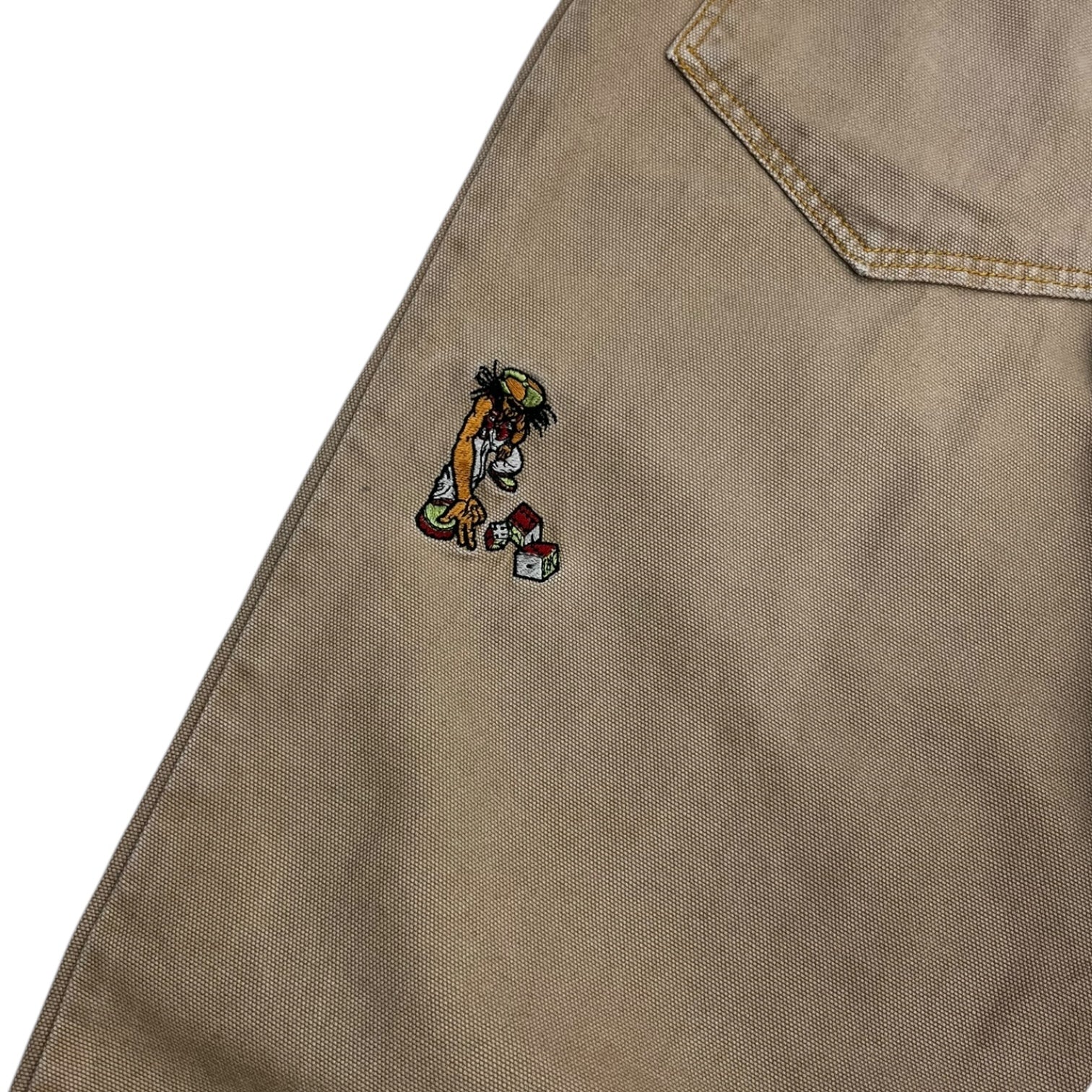 Vintage Y2K Kik-Wear Tan  Embroidered Pants