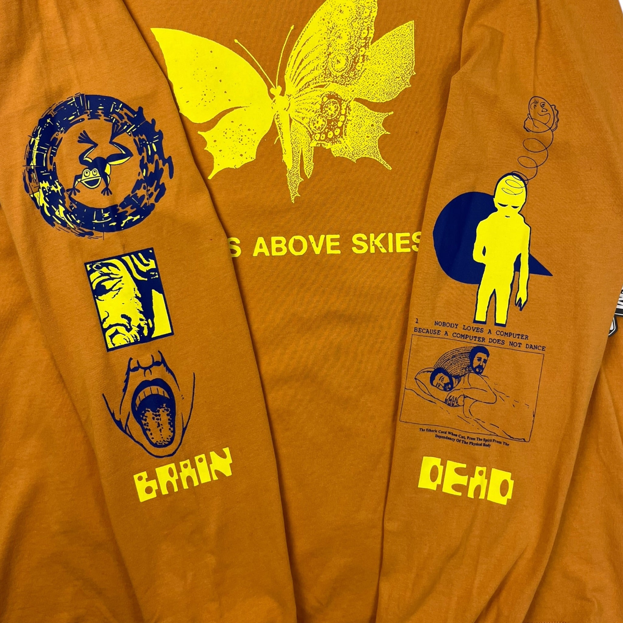 Brain Dead "Skies Above Skies" L/S Shirt Pale Orange