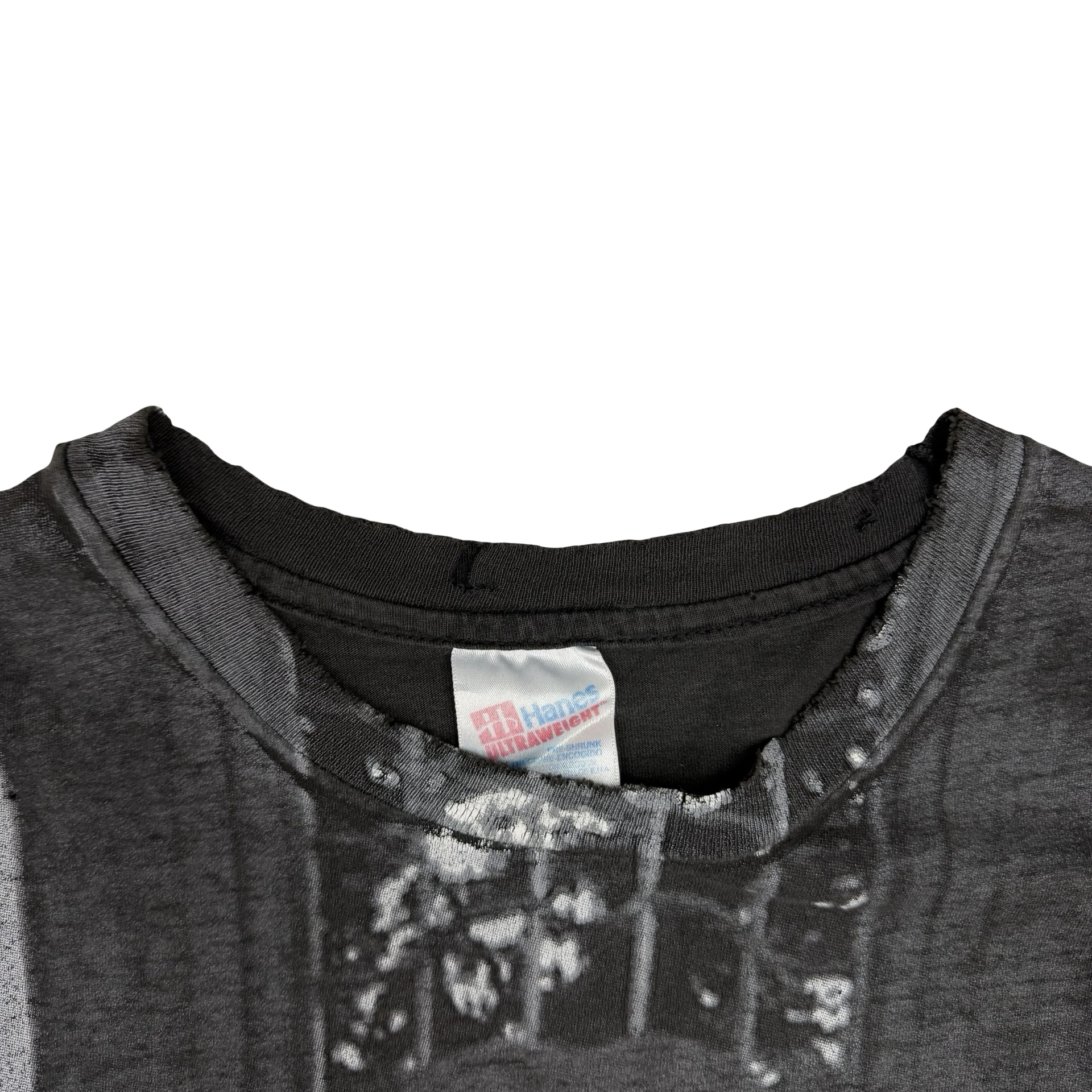 Vintage The Beatles Hey Jude All Over Print Tee Faded Black