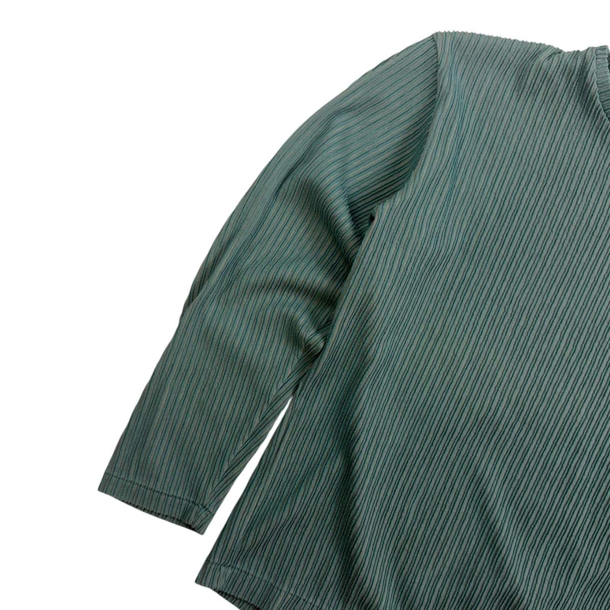 Issey Miyake Pleated Long Sleeve Shirt Sage