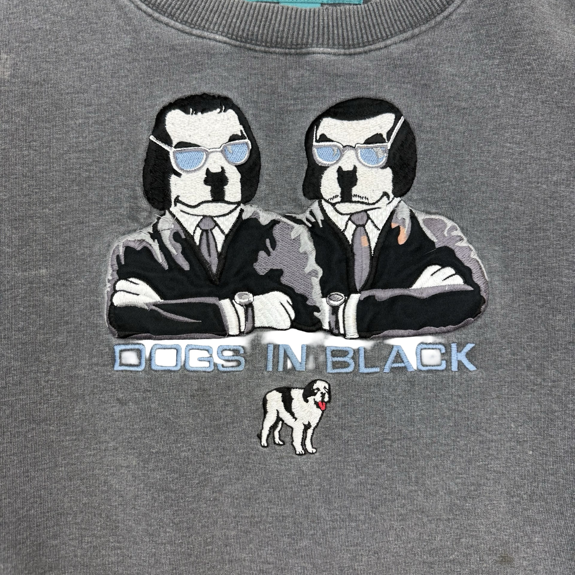 Vintage Big Dogs ‘Dogs In Black’ Parody Crewneck Dark Grey