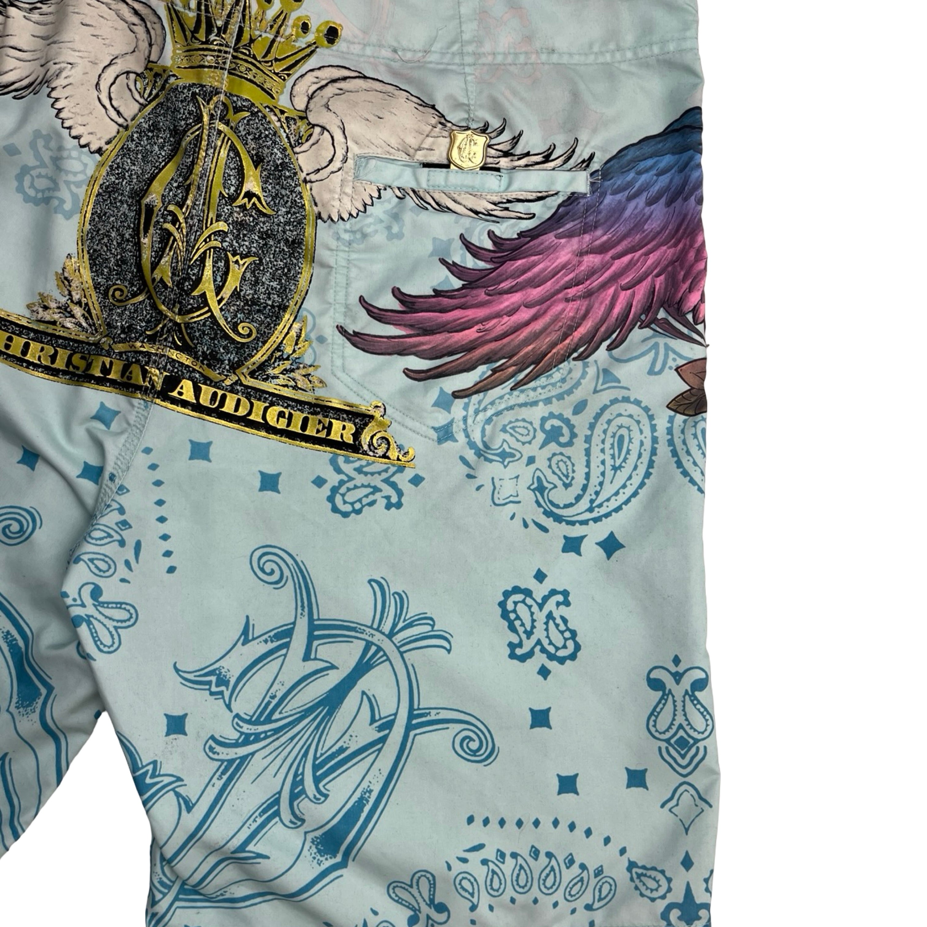 Vintage Y2K Christian Audigier Boardshorts