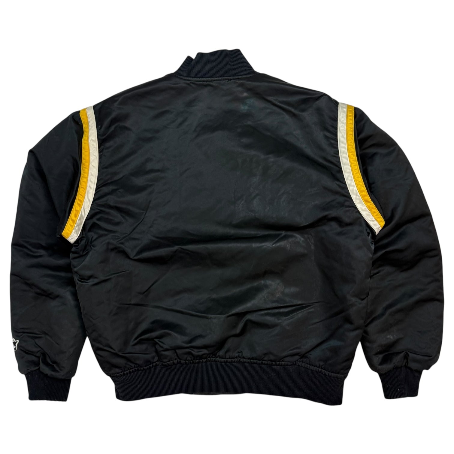 Vintage Starter Los Angeles Lakers Satin Bomber Jacket Black