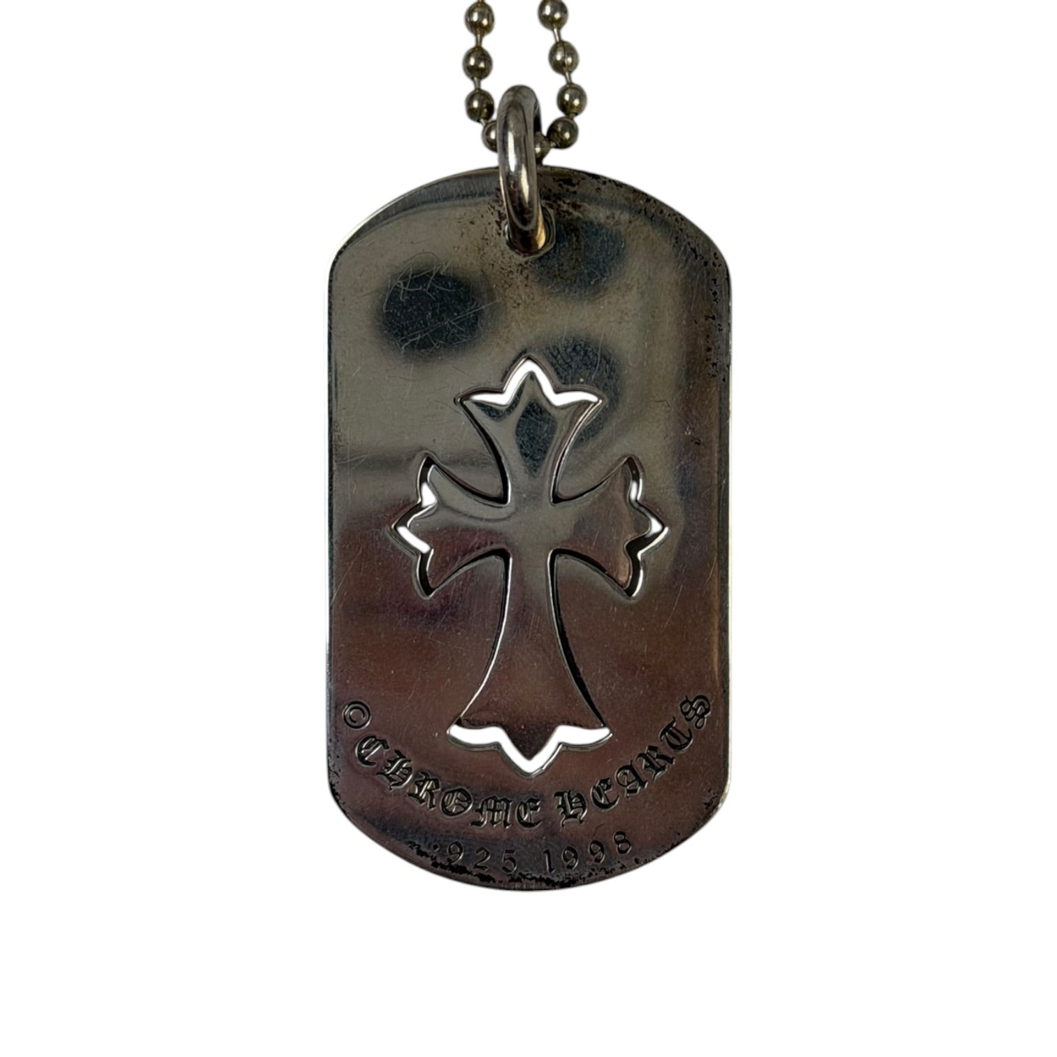 Chrome Hearts Dog Tag Pendant With Ball Chain