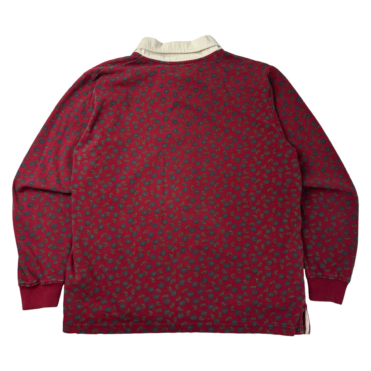 Stussy Paisley Rugby L/S Polo Cardinal