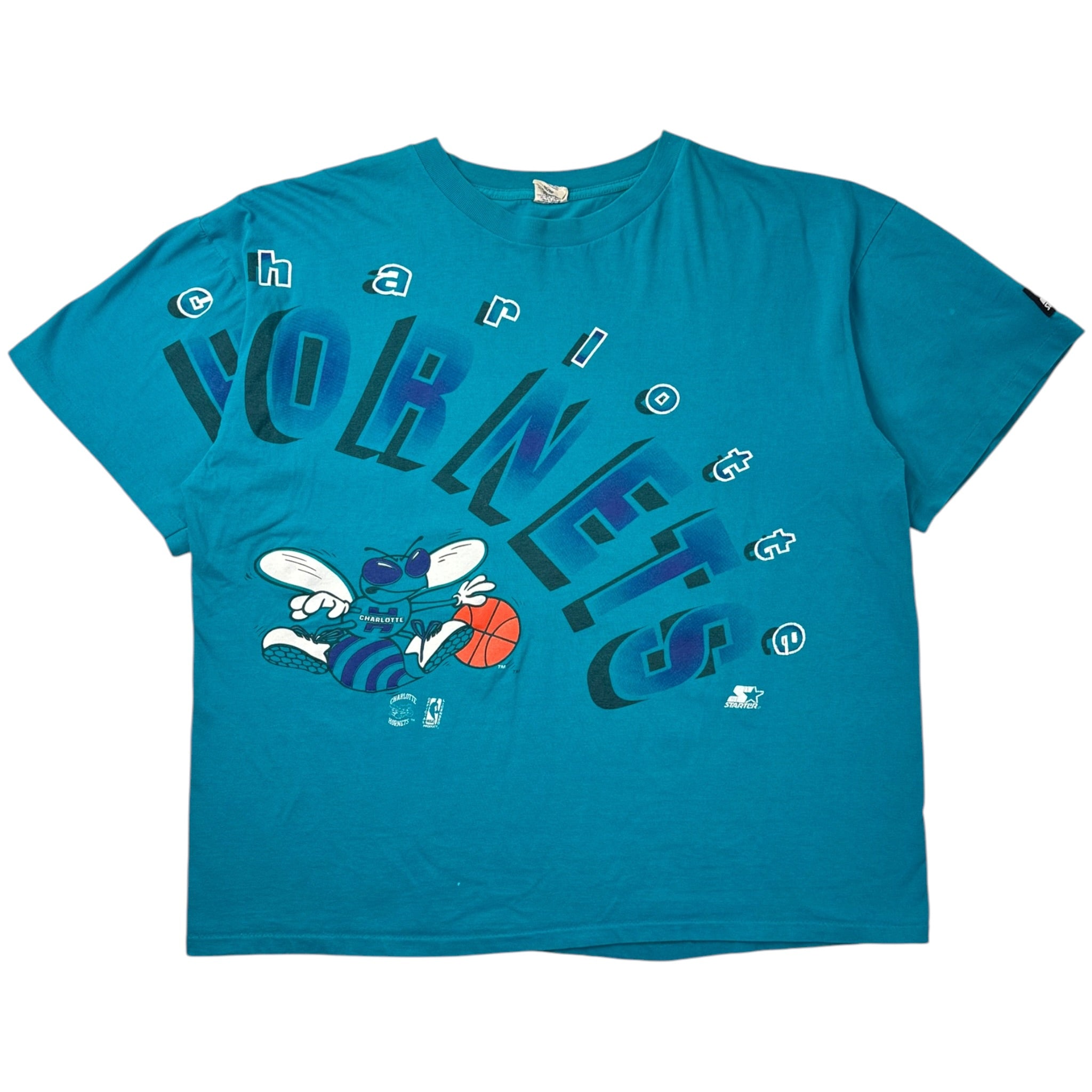 Vintage Starter Charlotte Hornets MLB T-Shirt Turqoise