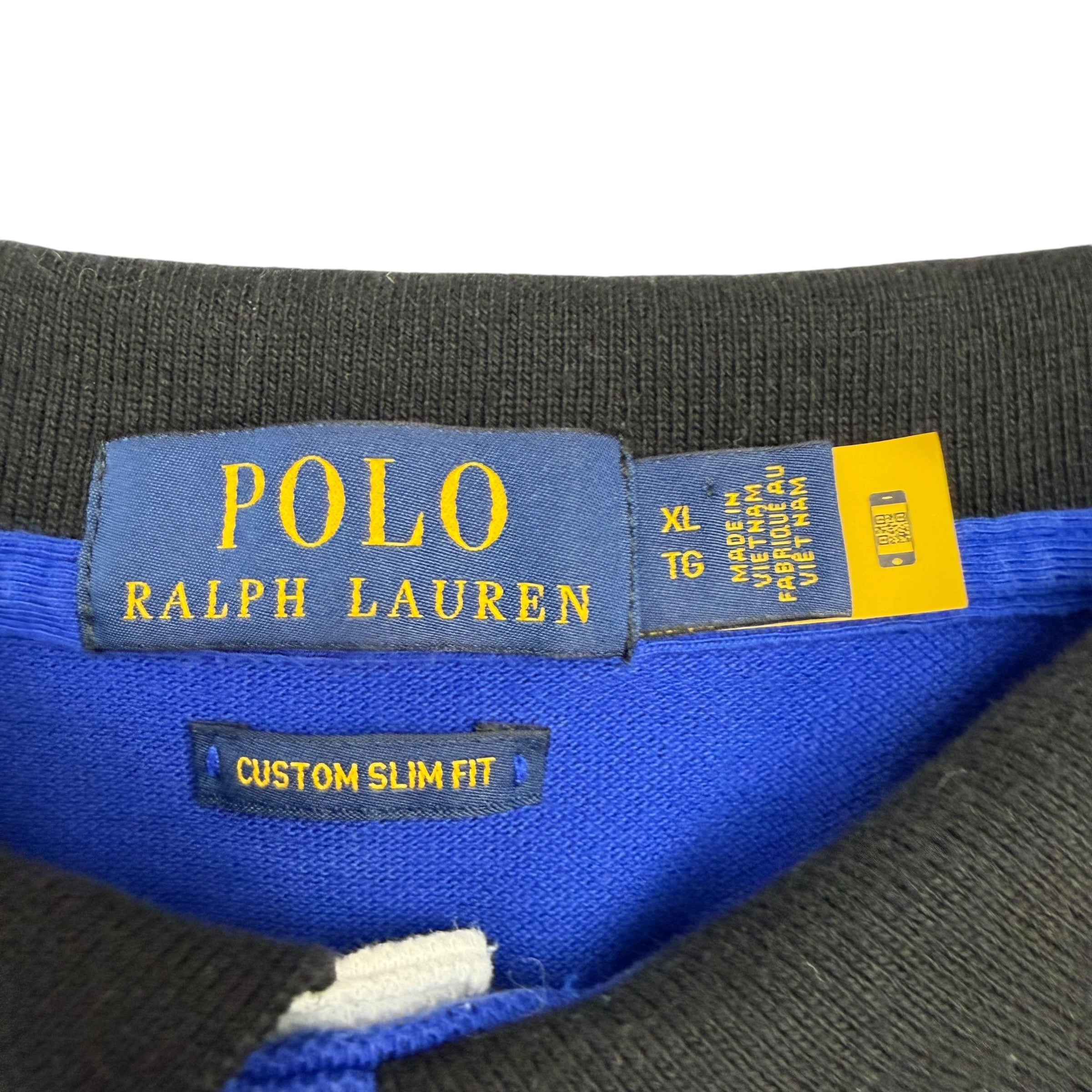 Vintage Polo Ralph Lauren World Cup Racing Button Up Blue