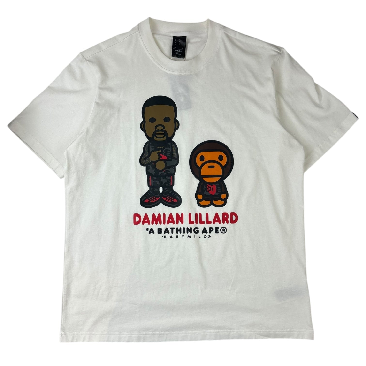 BAPE x Adidas Dame Baby Milo T-Shirt White