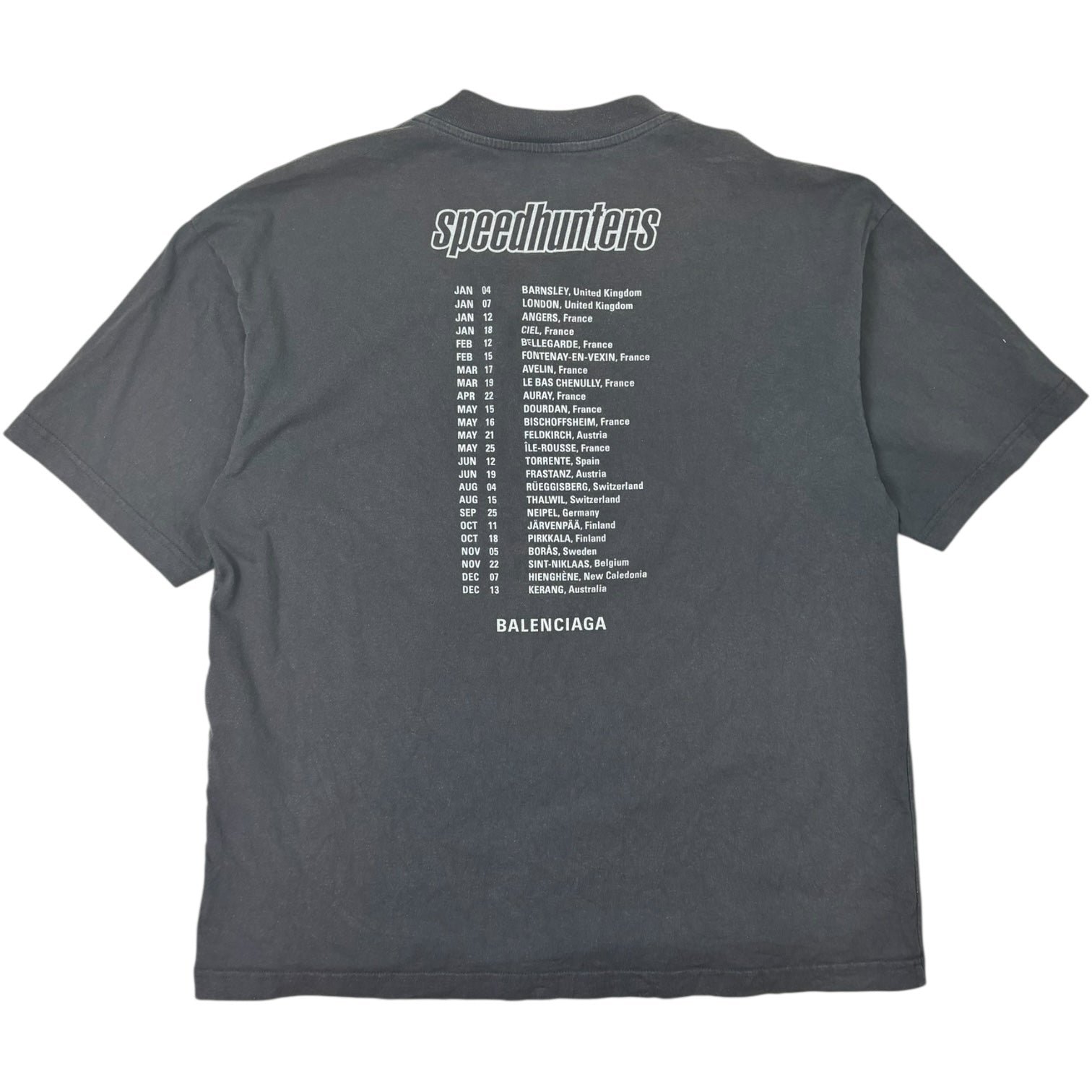 Balenciaga FW18 Speedhunters T-Shirt Dark Grey