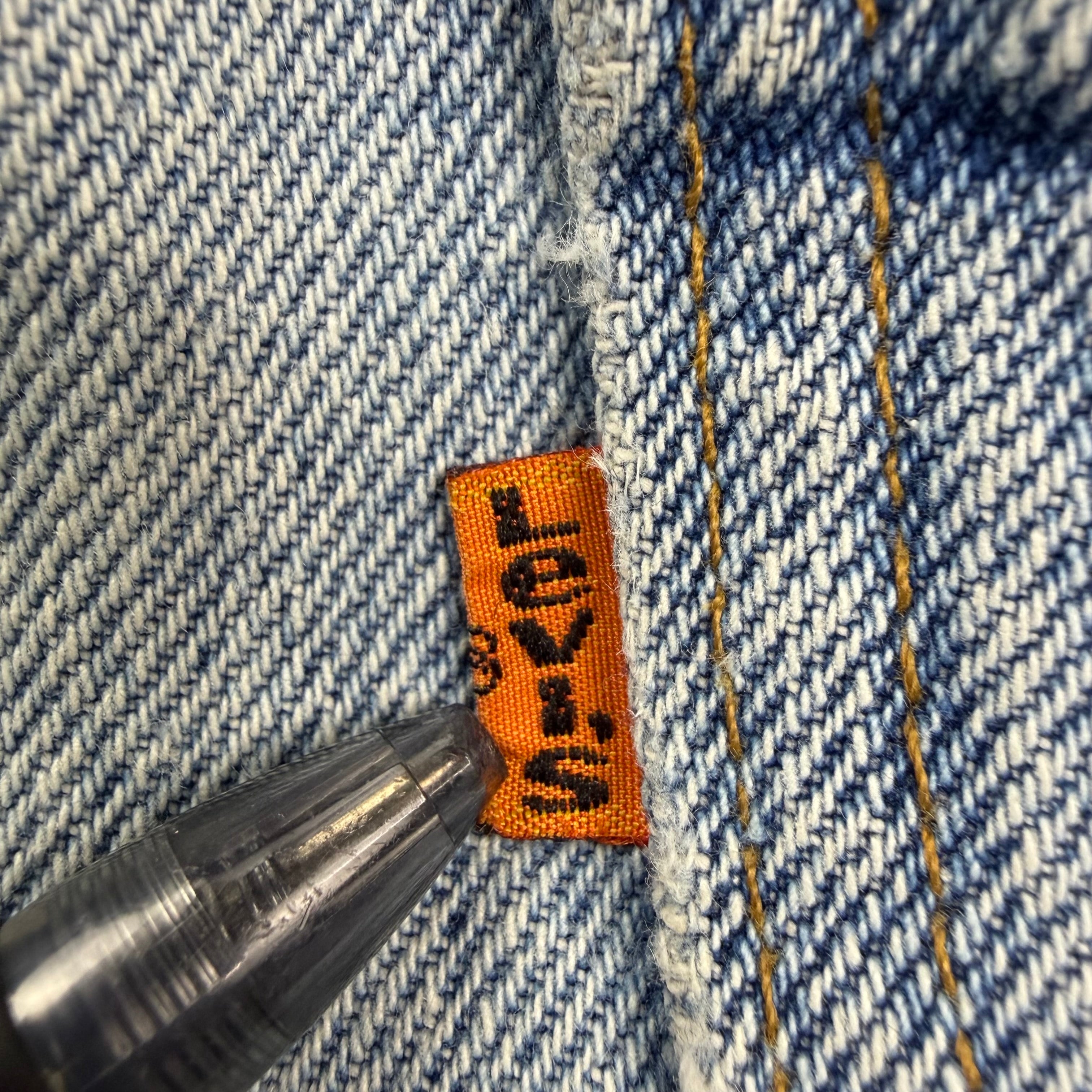 Vintage Levi’s 634 Light Wash Orange Tab Denim Jeans Blue