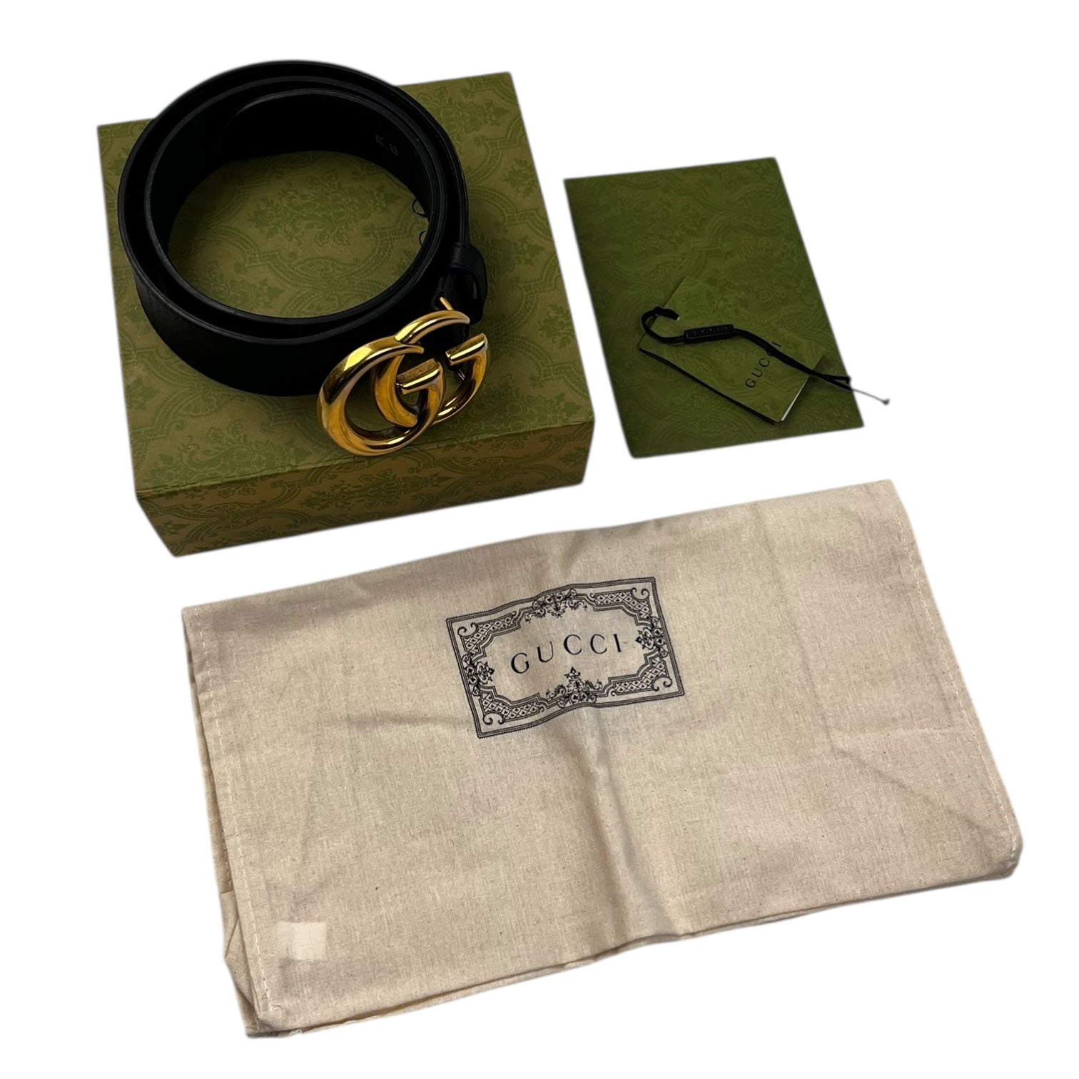 Gucci GG Buckle Leather Belt