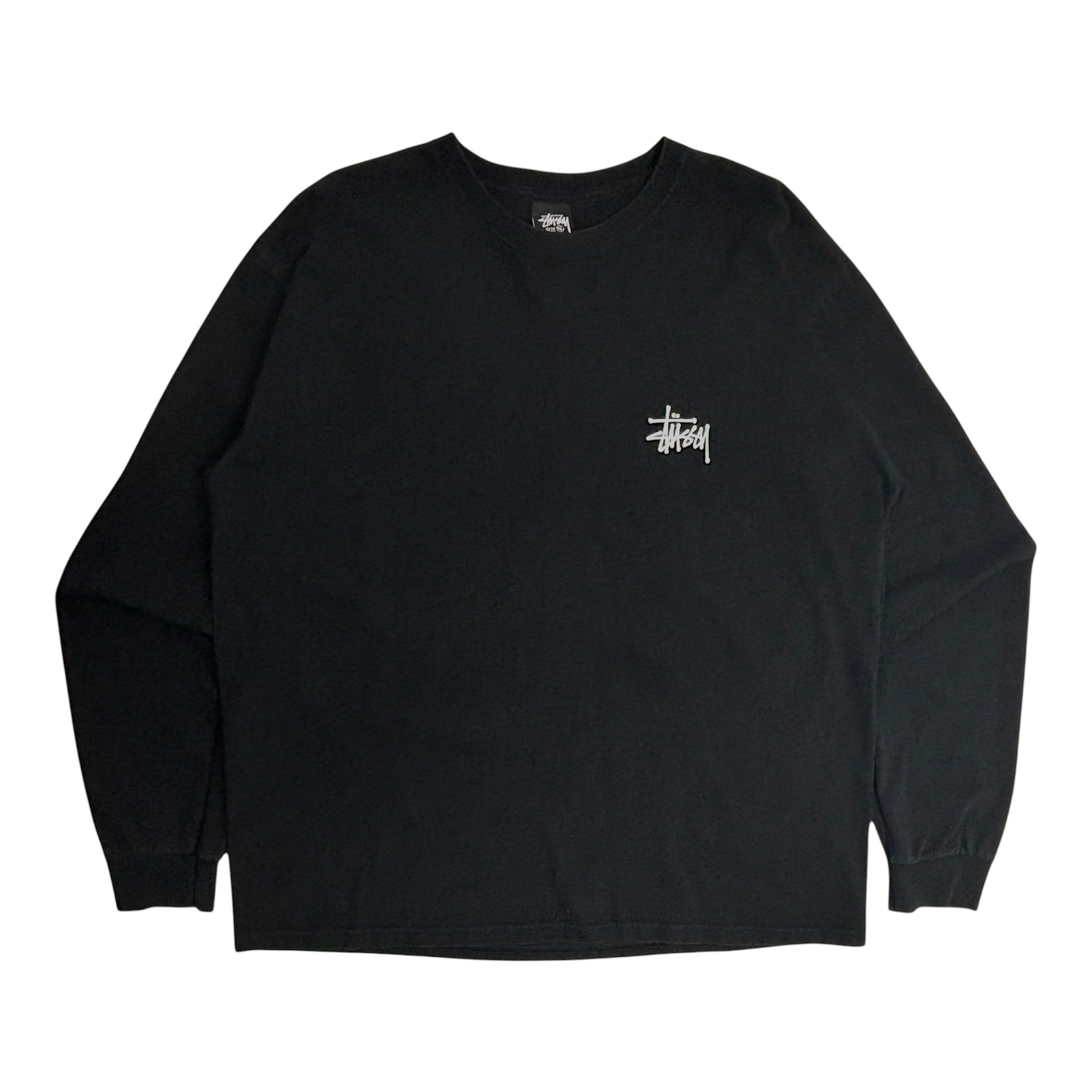 Stussy Stock Logo Long Sleeve Black
