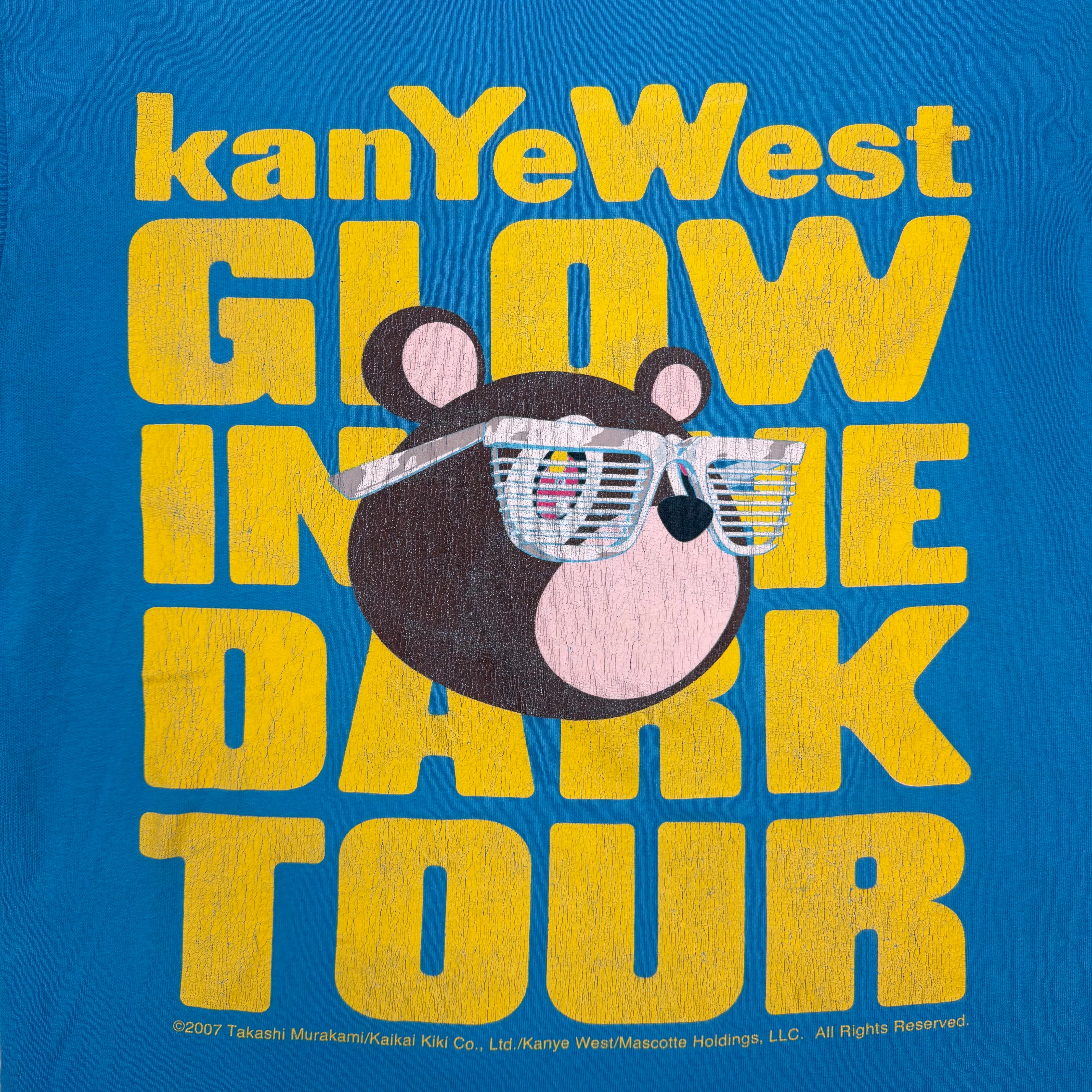 2007 Kanye West Glow in Dark Tour Tee Blue