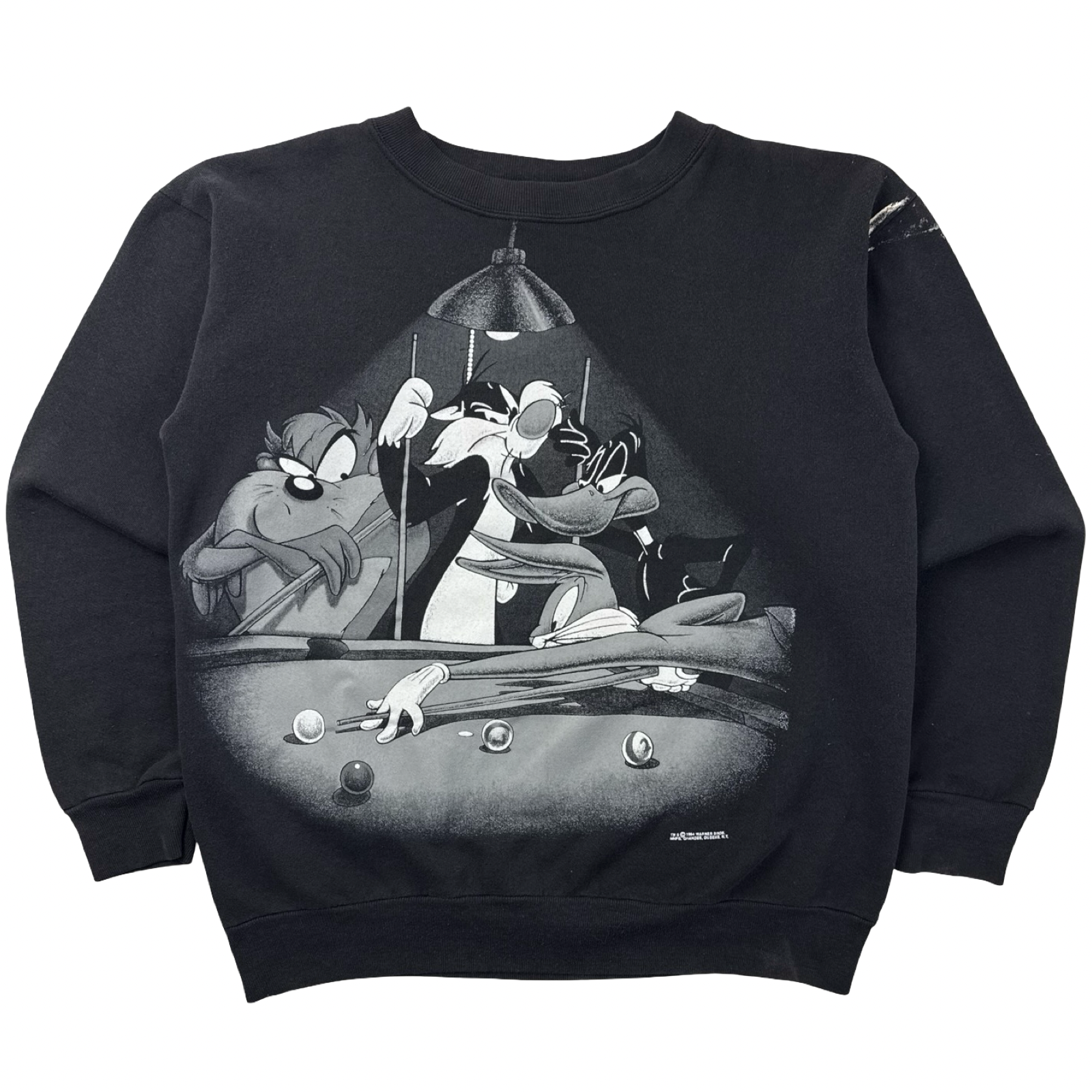 1994 Looney Tunes Pool Haul Crewneck Black/White