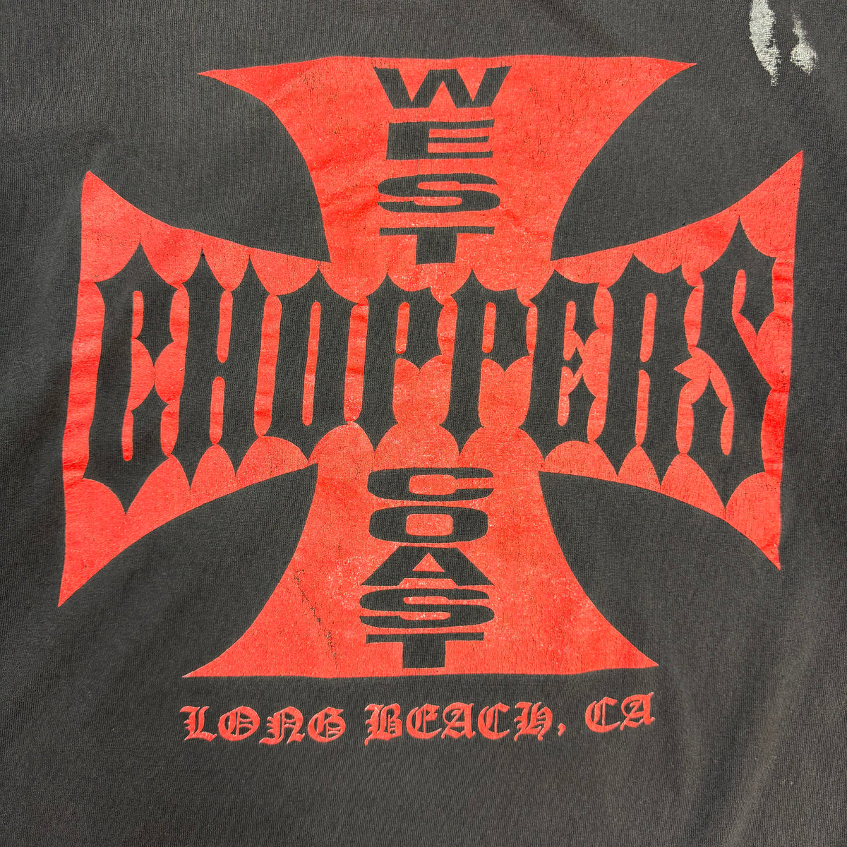 Vintage West Coast Choppers Long Beach Flame Skull Longsleeve Black