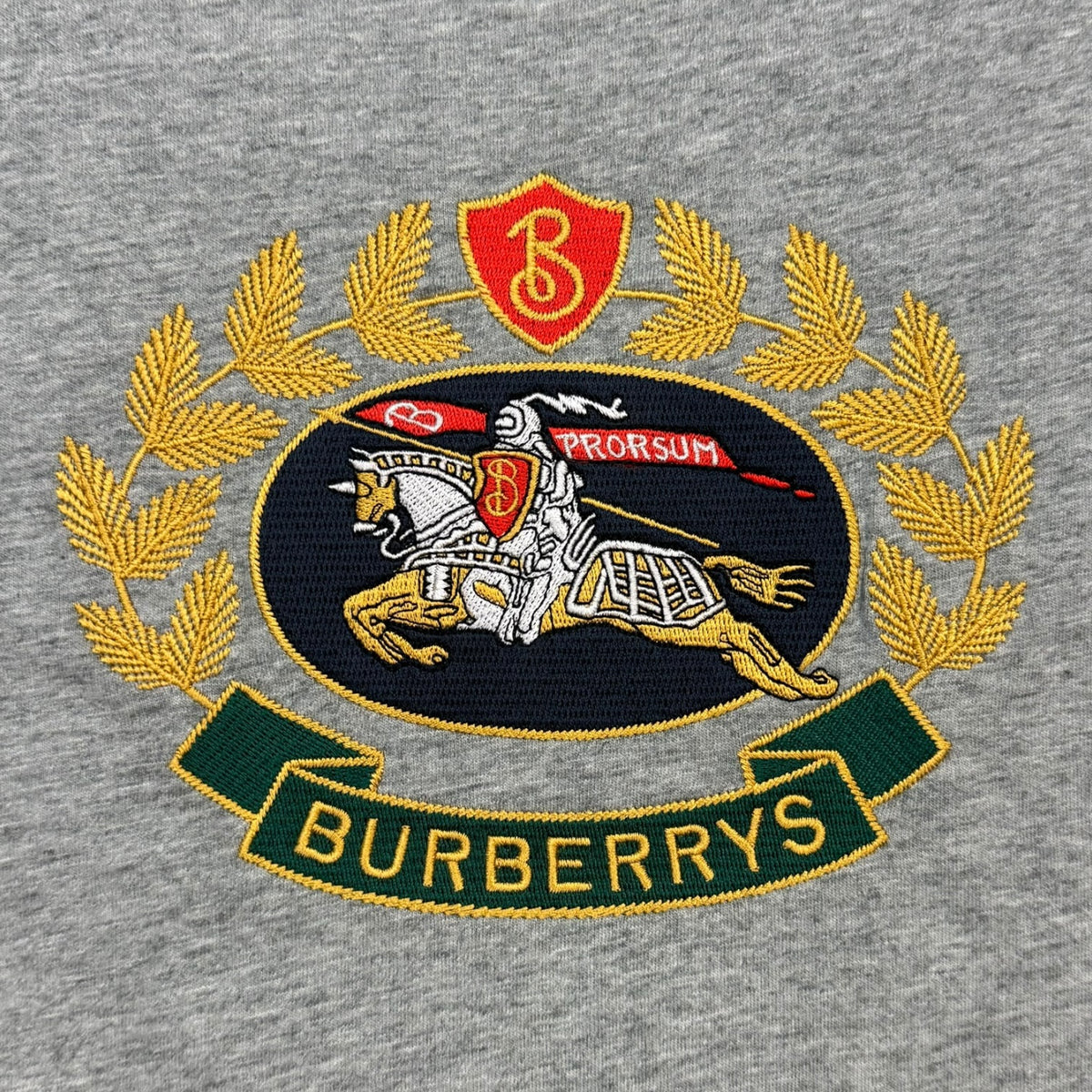 Burberry Embroidered Logo Tee Grey