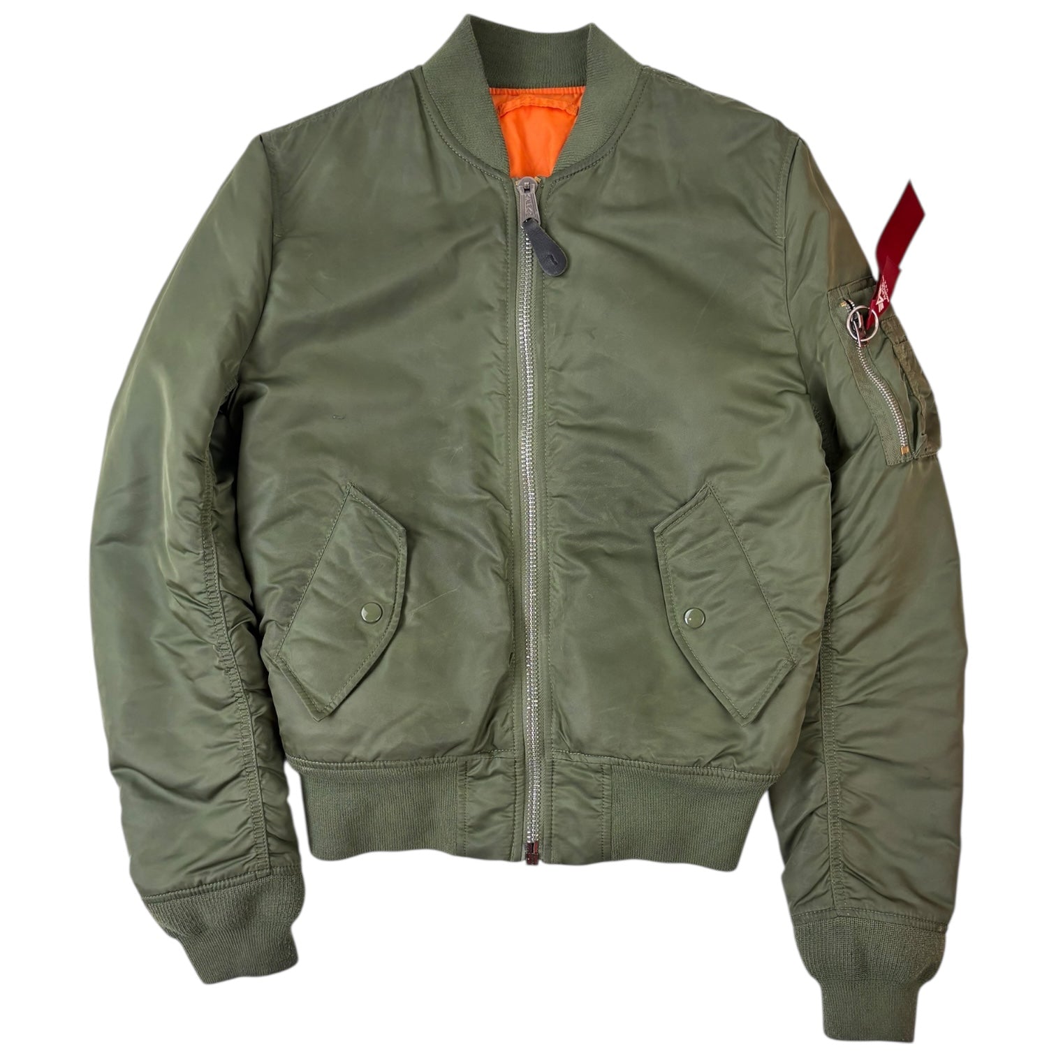 Alpha Industries Reversible Bomber Jacket Green/Orange