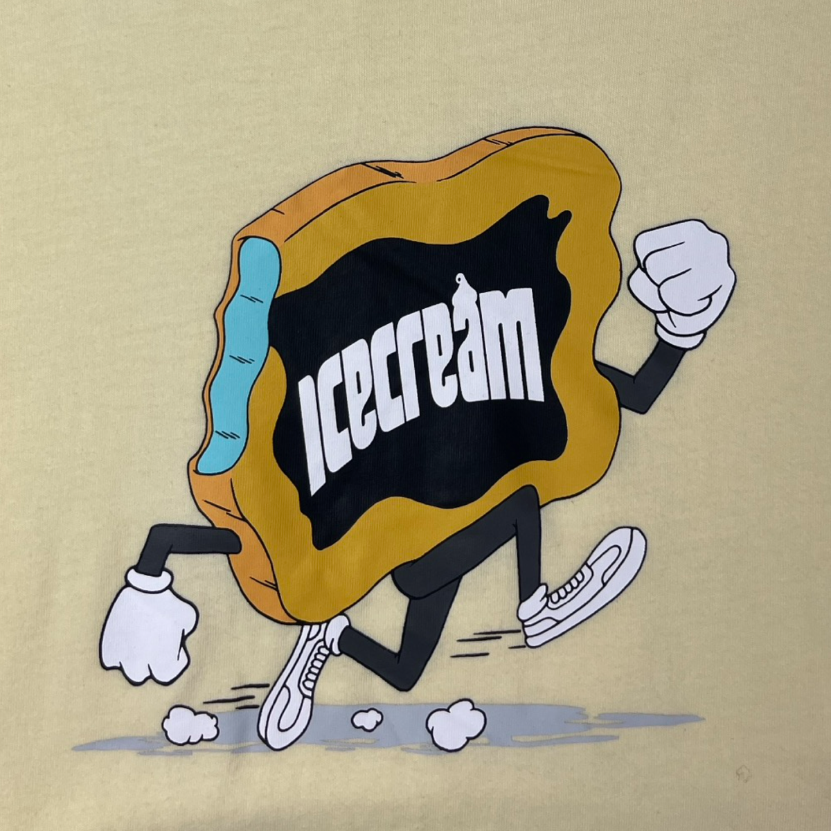 ICECREAM Running Logo Tee Patel Yellow