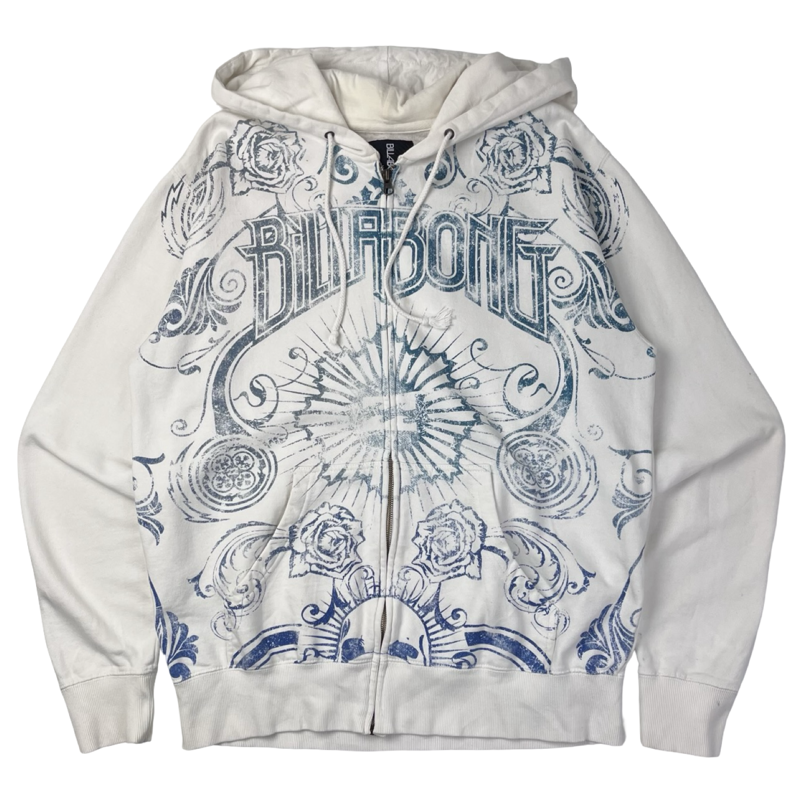 Vintage Y2K Billabong Floral Paisley Zip-Up Hoodie