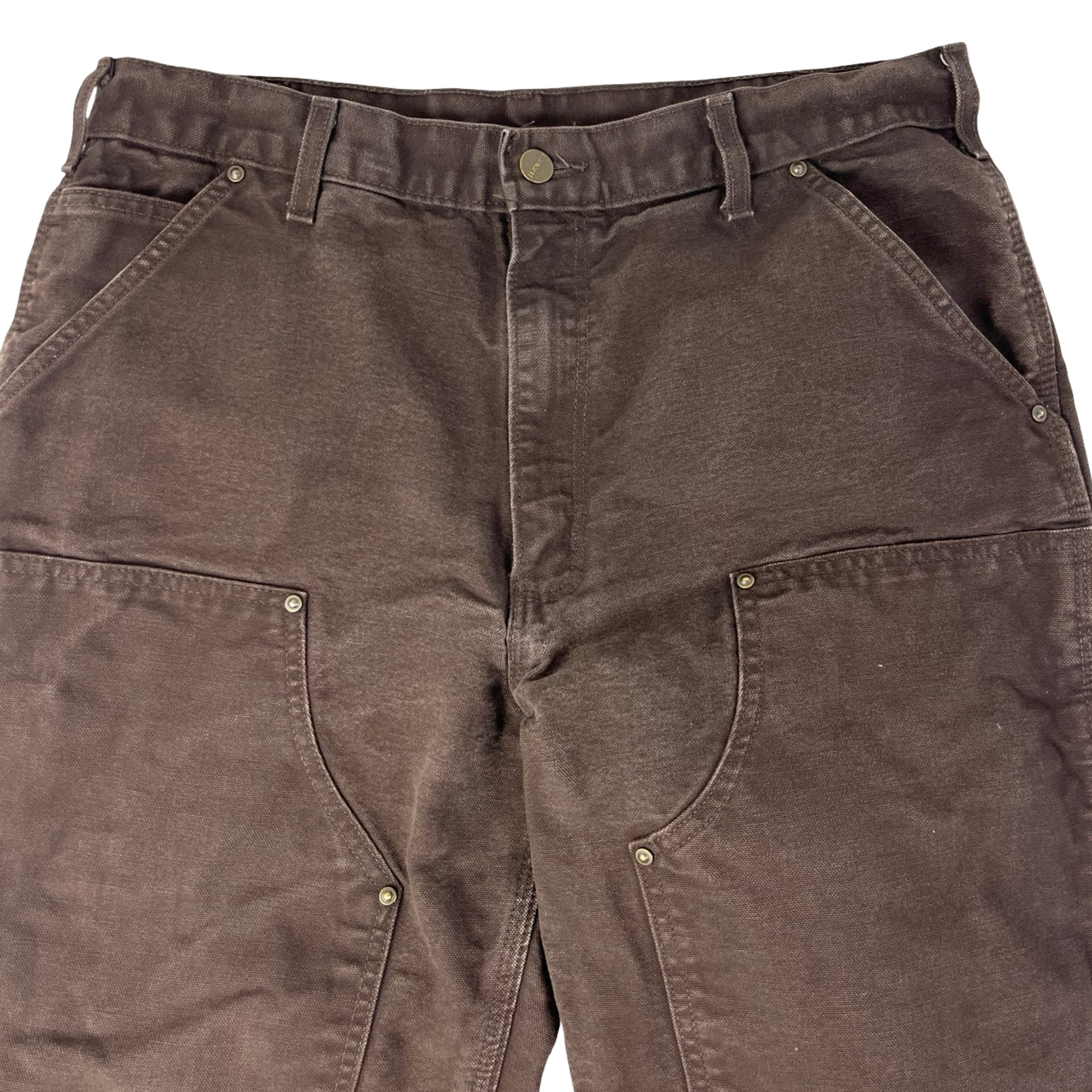 Vintage Carhartt Double Knee Carpenter Pants Dark Brown