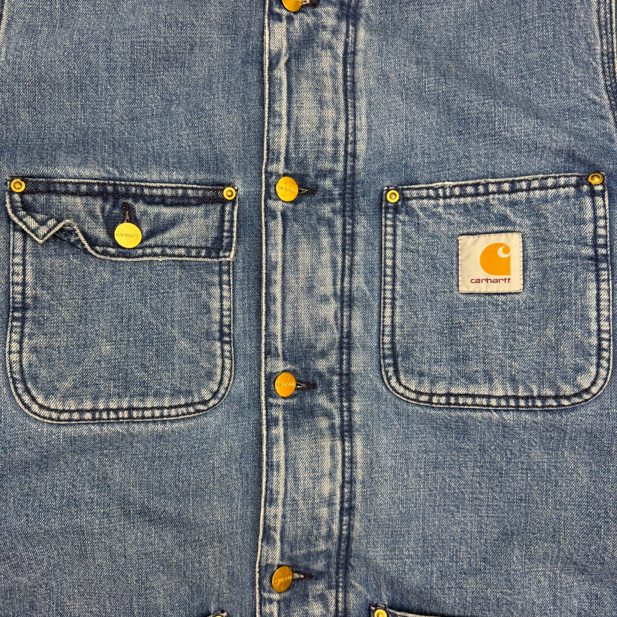 Carhartt WIP Phoenix Fleece Lined Coat Stoned Washed Blue
