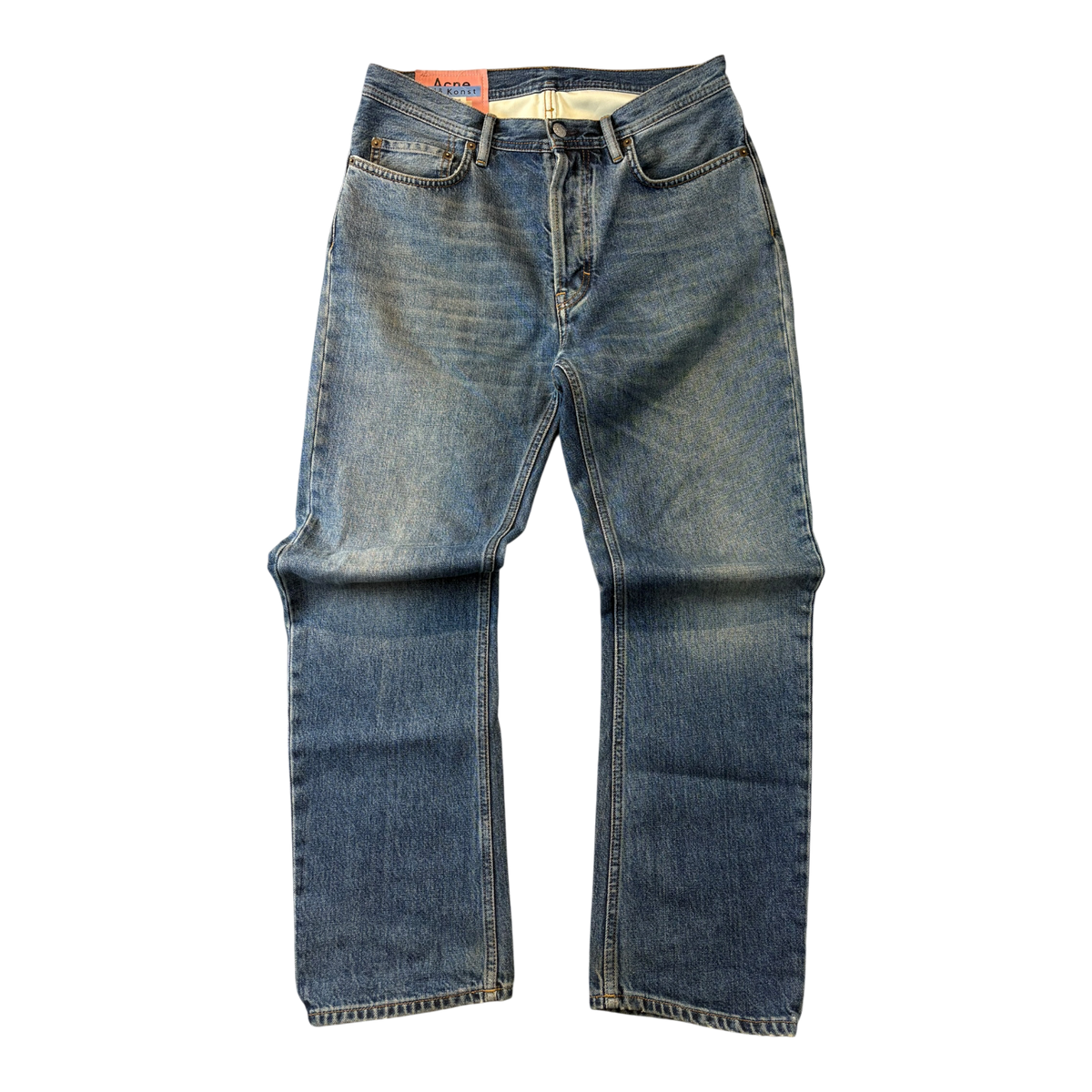 Acne Studios Straight Leg Denim Jeans Blue