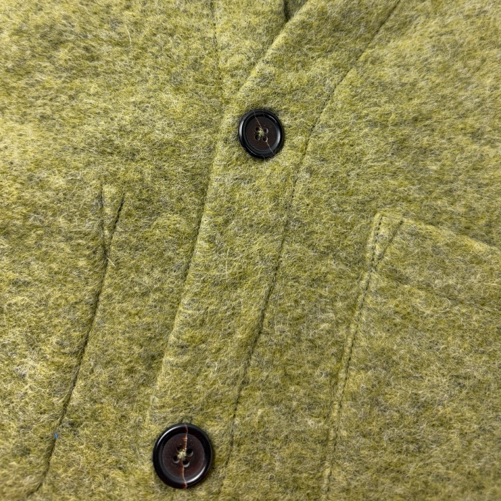Universal Works Wool Fleece Cardigan Light Olive