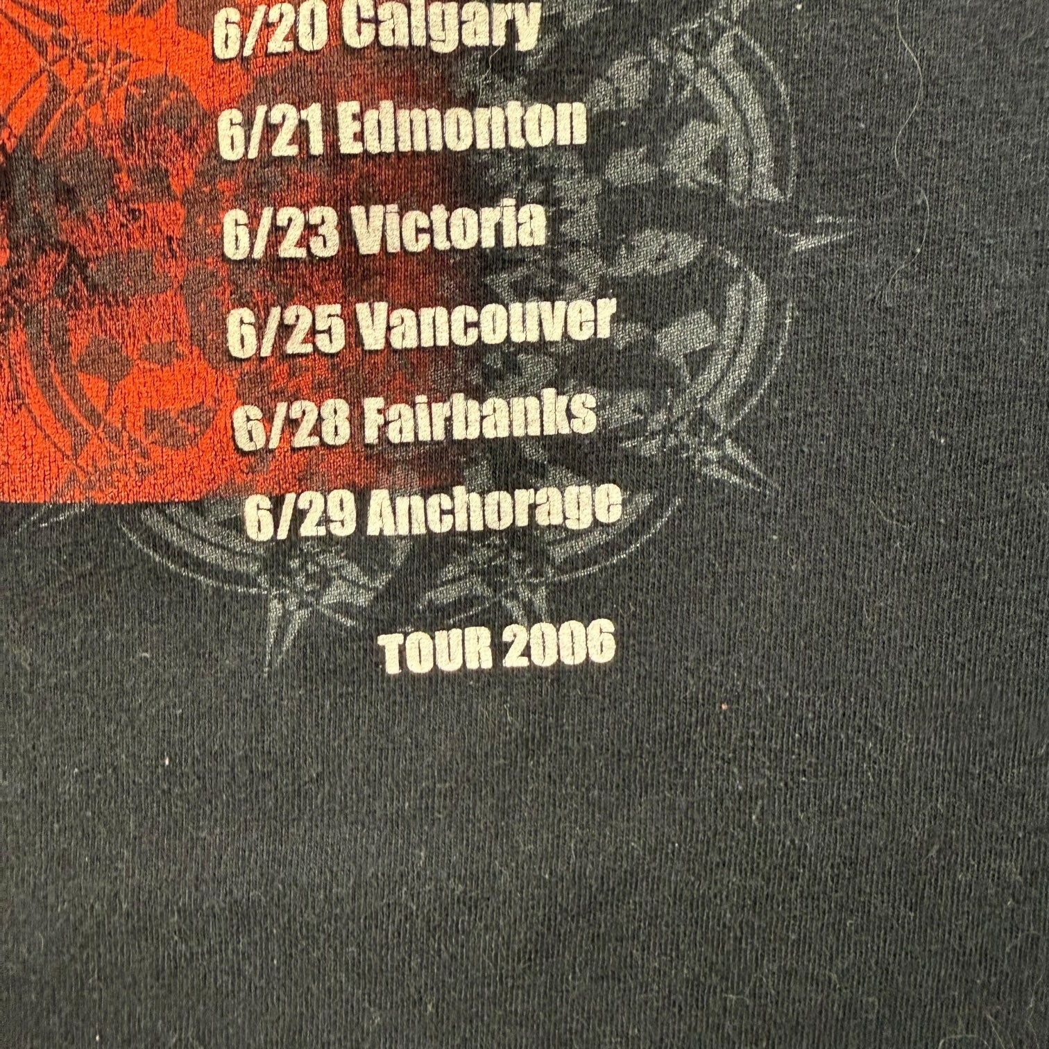 2006 GodSmack Tour Tee Black