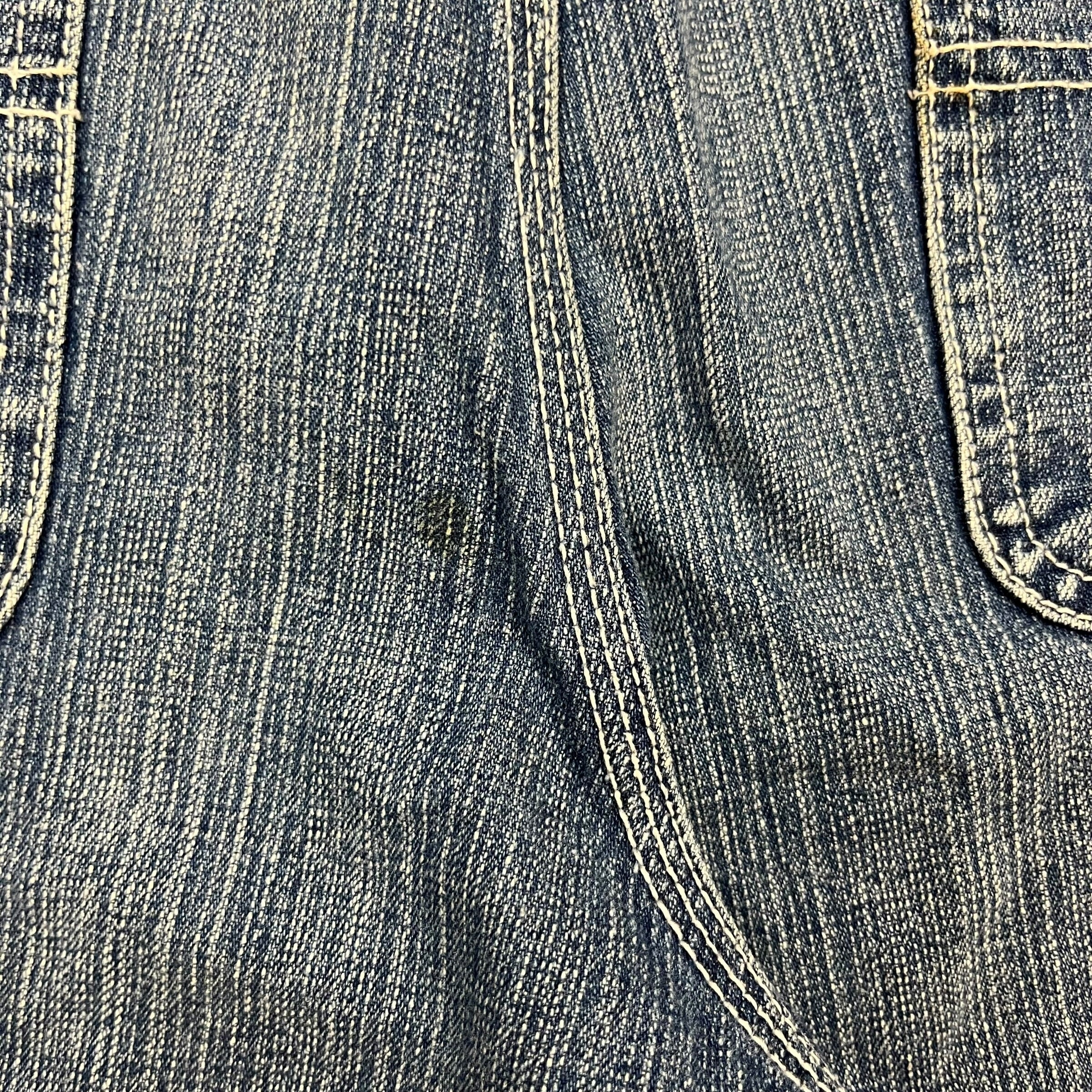 Vintage Urban Star Denim Cargo Shorts Light Wash