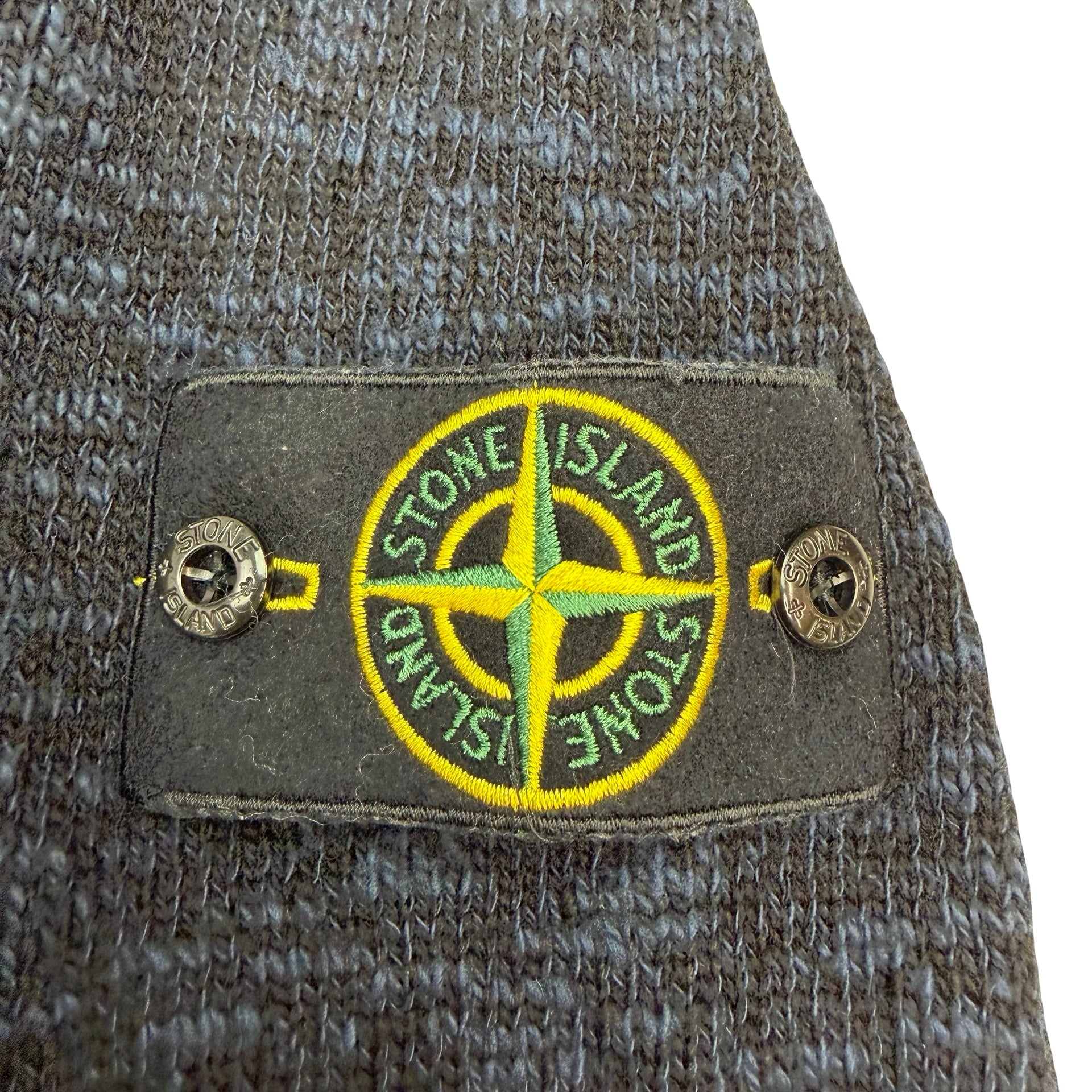 Stone Island Shawl Collar Sweater Navy