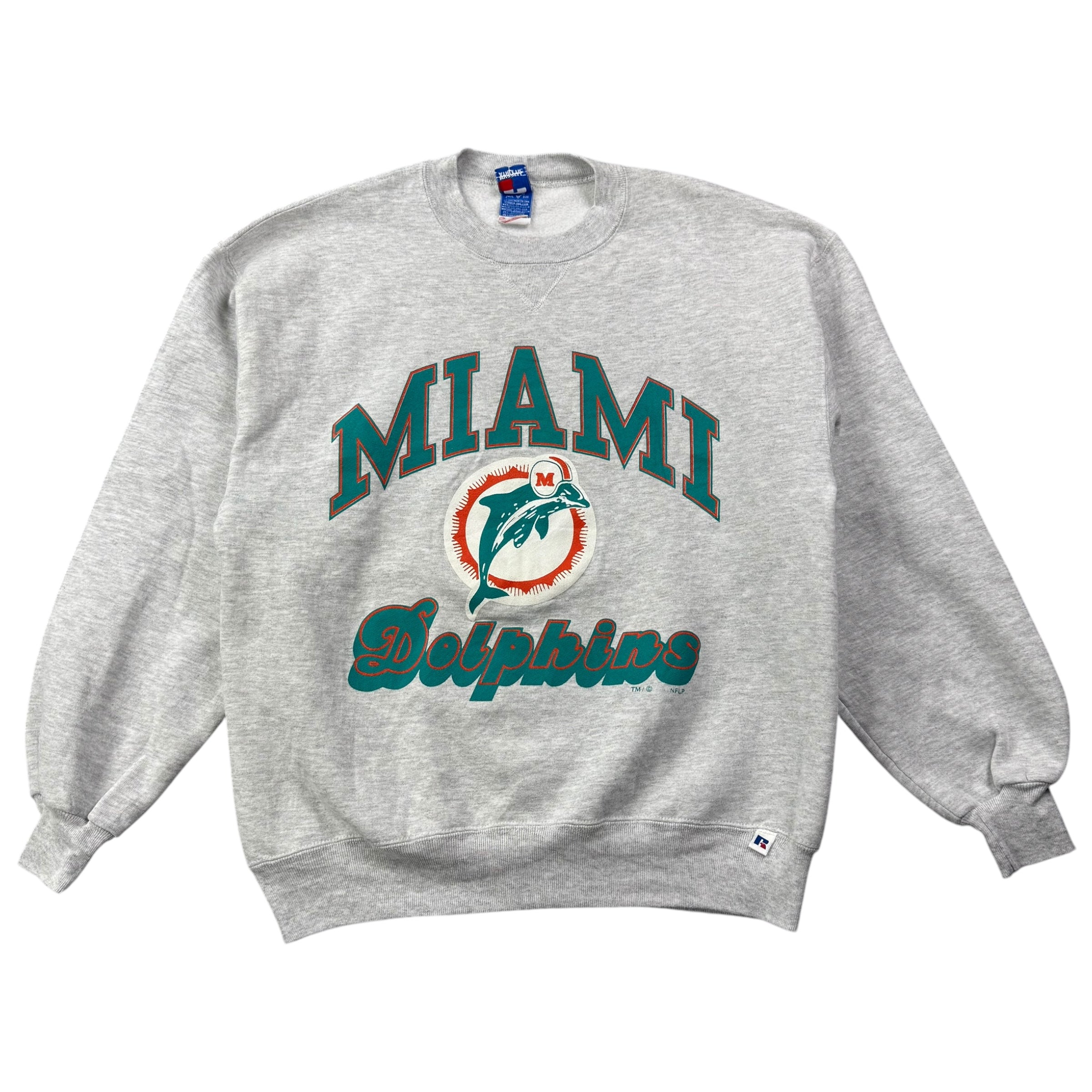 Vintage Russell Athletic Miami Dolphins Crewneck Grey