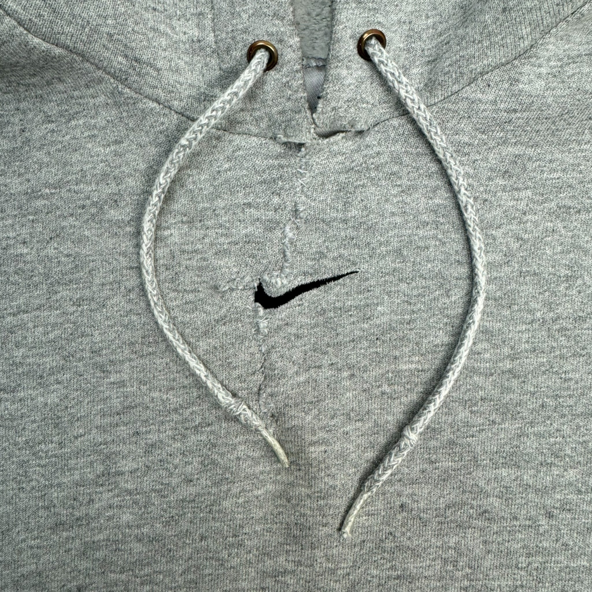 Vintage Nike Centre Swoosh Hoodie Heather Grey