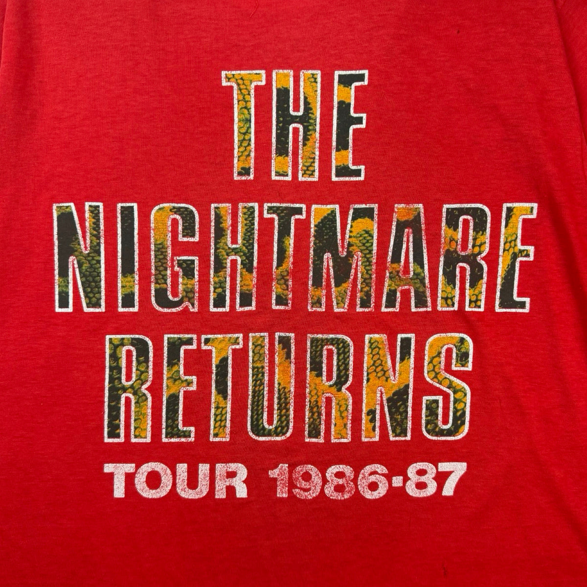 1986-87 Alice Cooper 'The Nightmare Returns'  Band T-Shirt Red