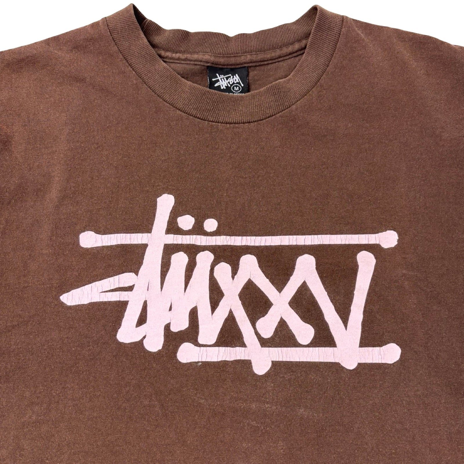 2005 Stussy Graffiti Logo Tee Mocha