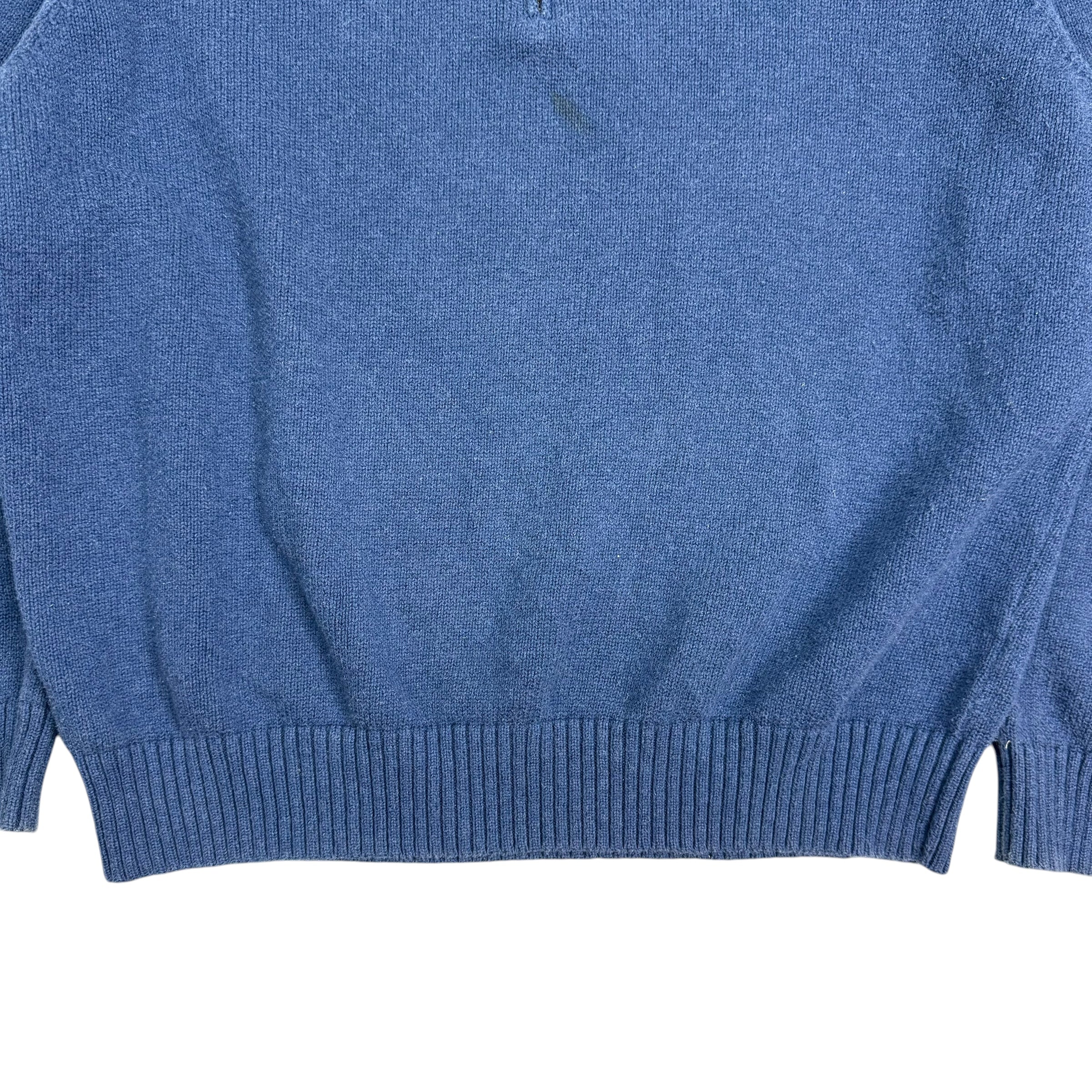 Polo Ralph Lauren Knit Quarter Zip Sweater Blue