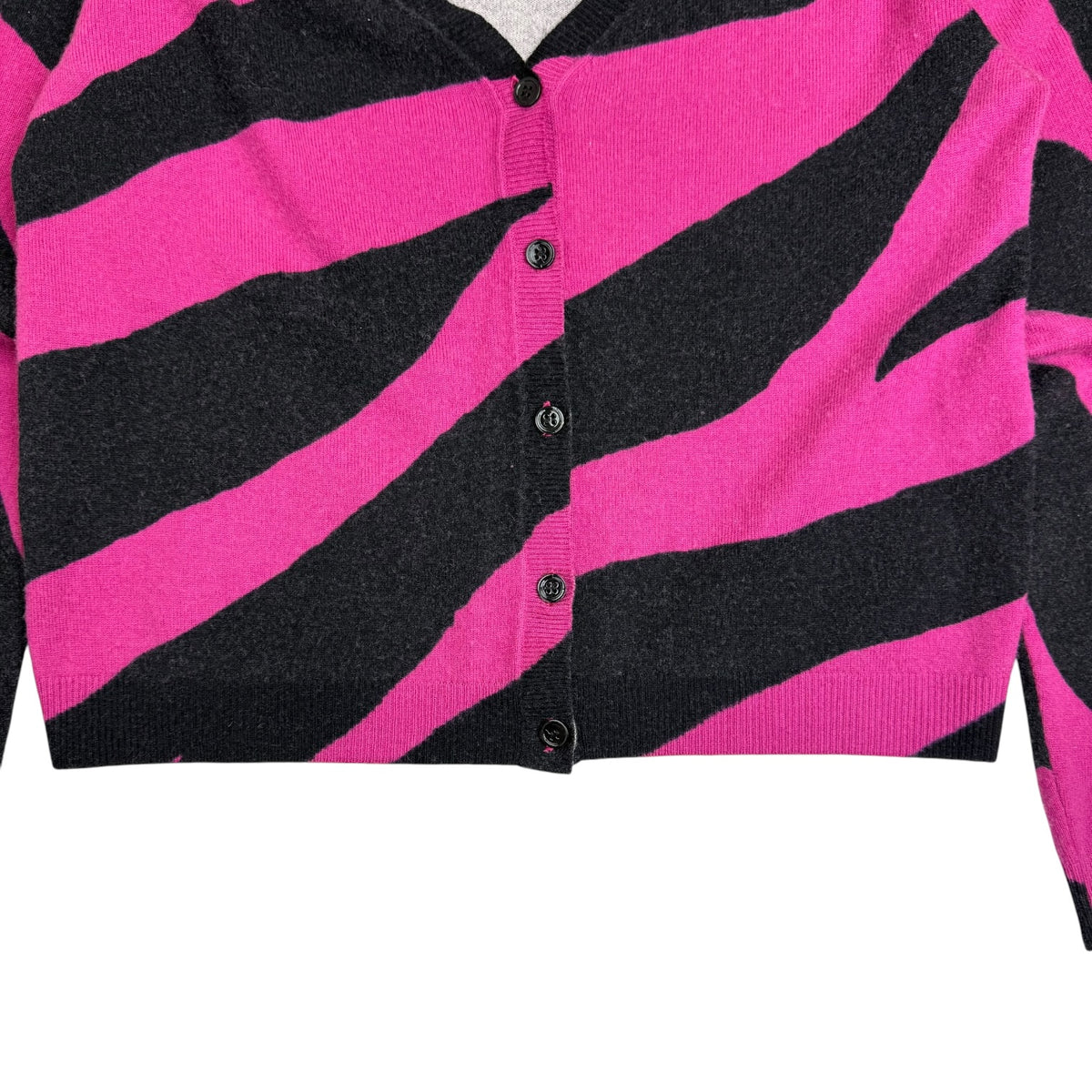 (W) Moschino Boutique Zebra Print Cardigan Pink/Black