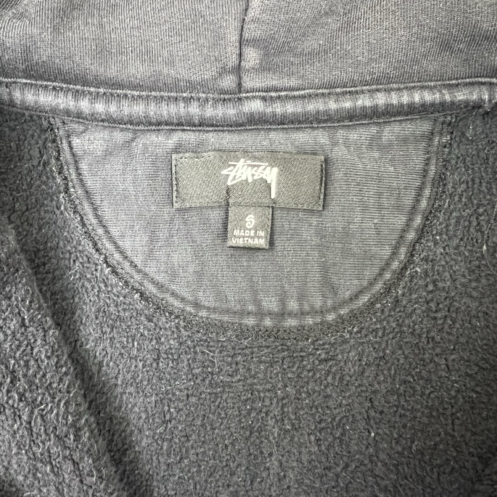 Stussy Stock Logo Full Zip Hoodie Black