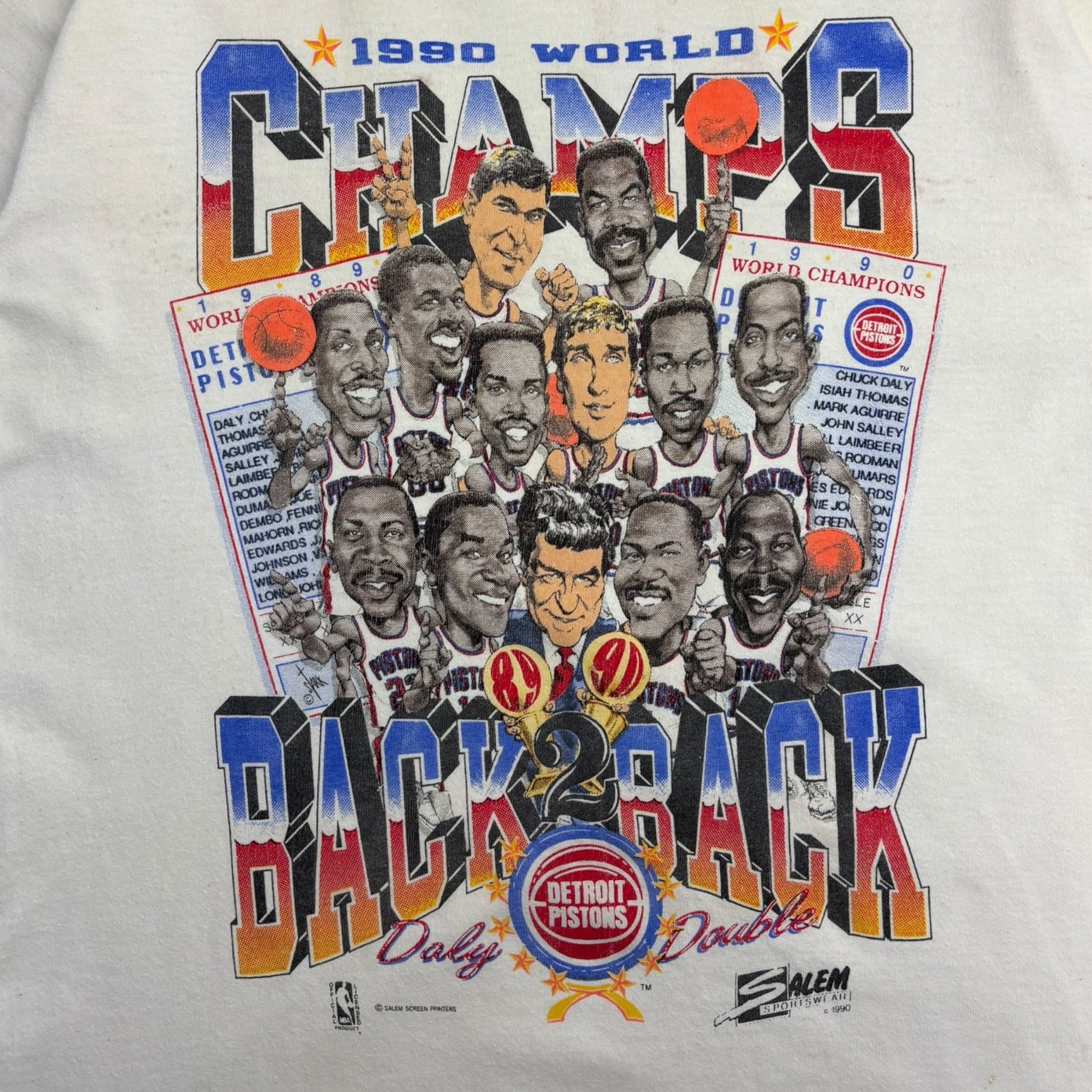 1990 Detroit Pistons World Champs B2B T-Shirt