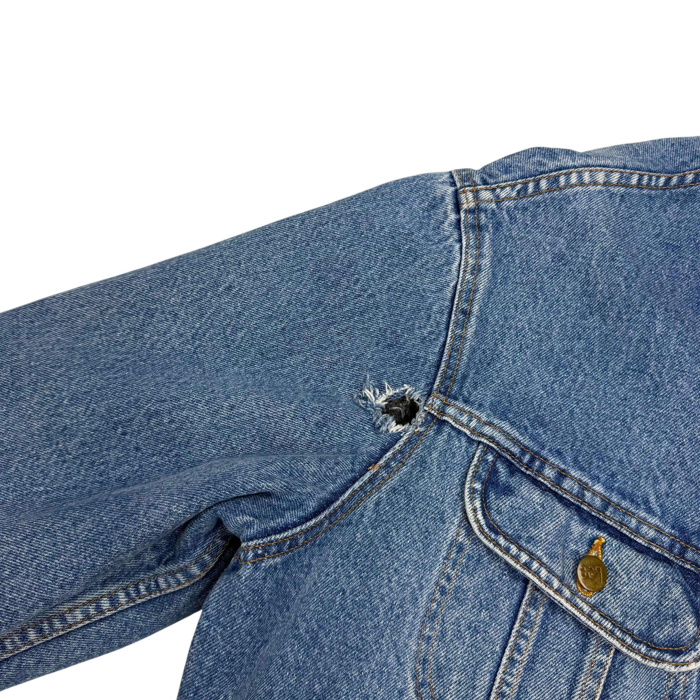 Vintage Lee Storm Rider Denim Trucker Jacket Blue