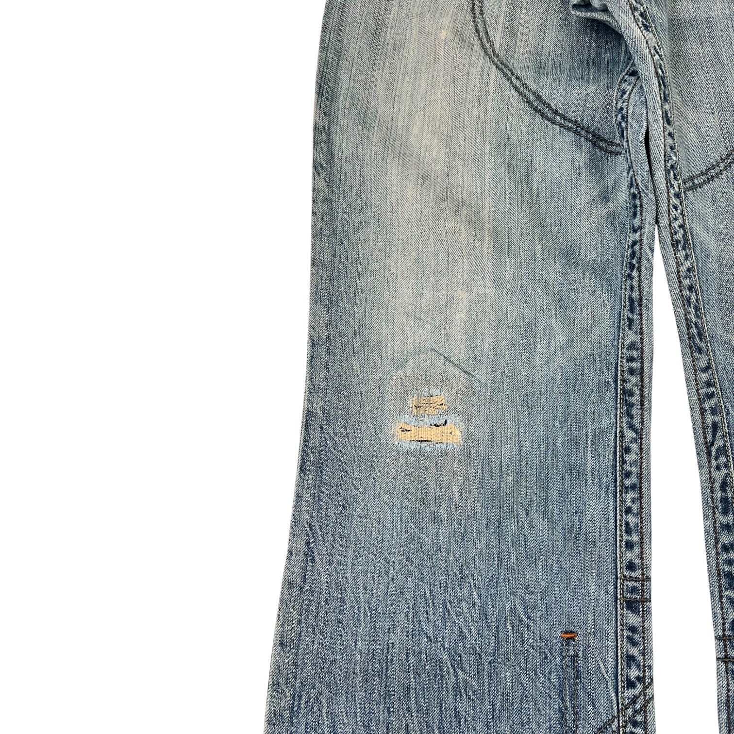 Vintage Armani Exchange Distressed Flare Jeans
