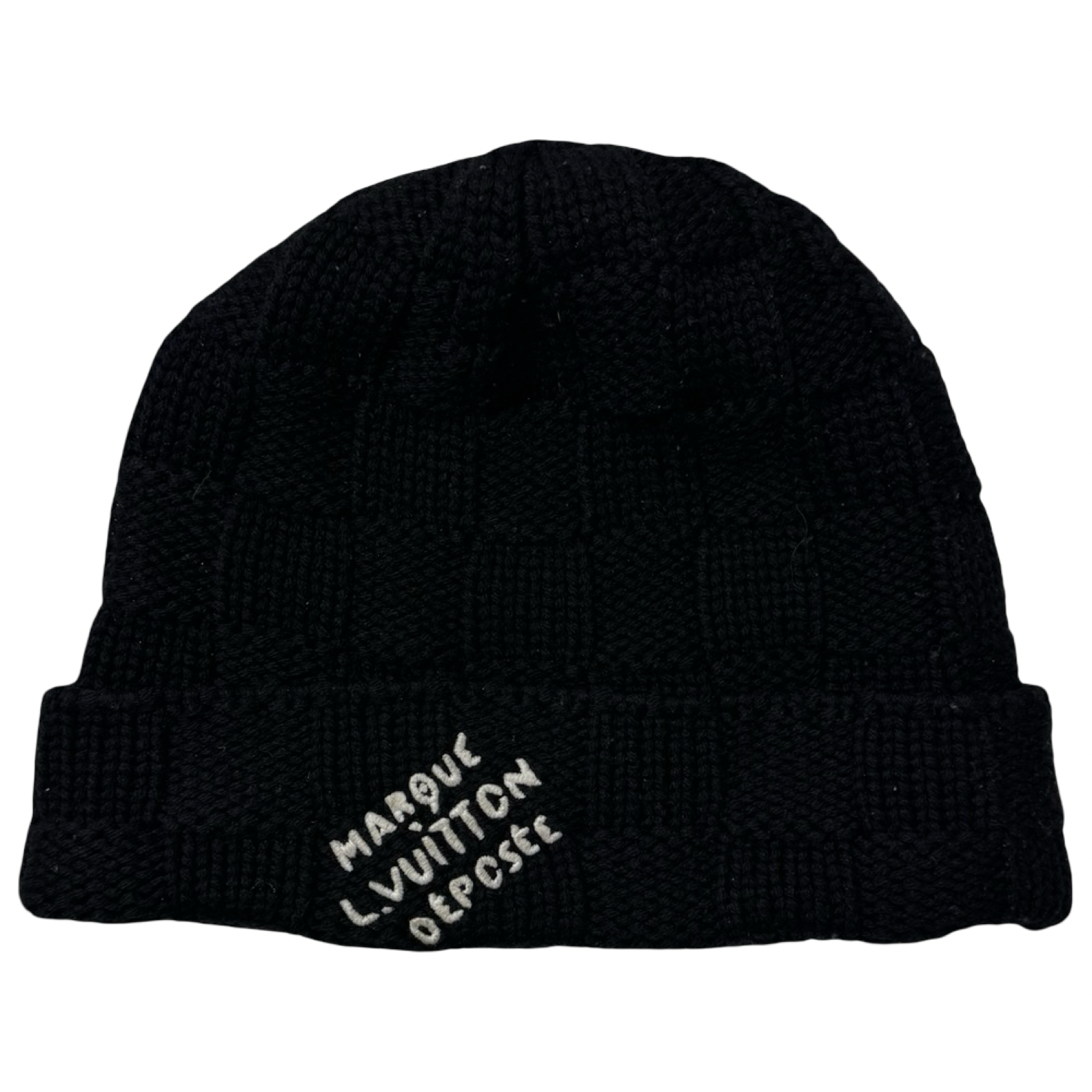 Louis Vuitton Damier Snug Beanie Black Noir