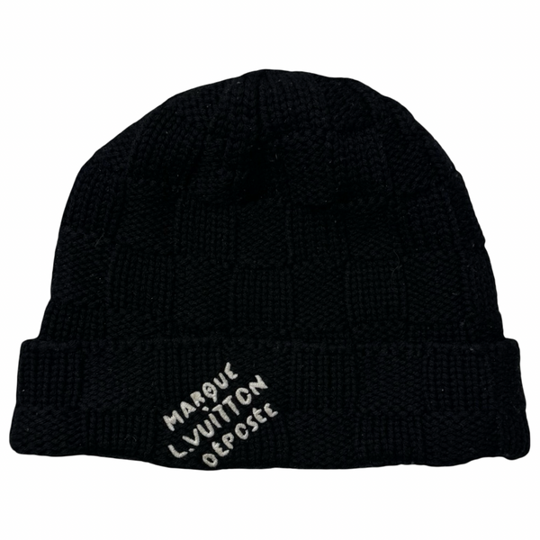 Louis Vuitton Damier Snug Beanie Black Noir