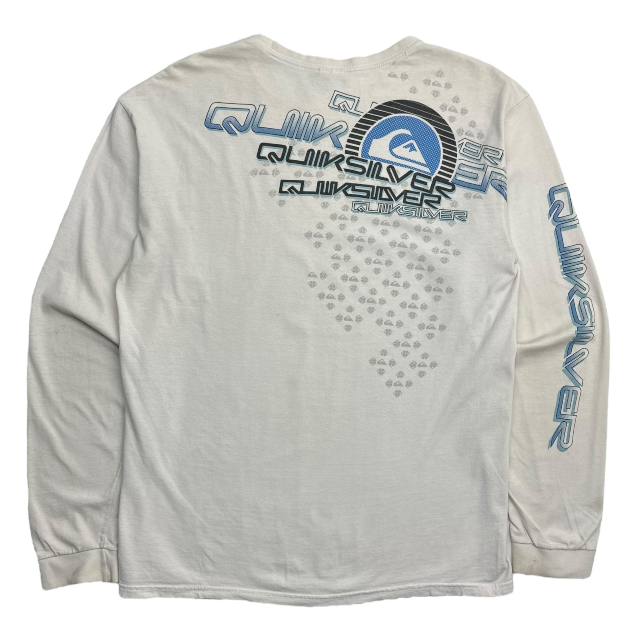 Vintage Y2K Quiksilver Multi Logo Long Sleeve T-Shirt