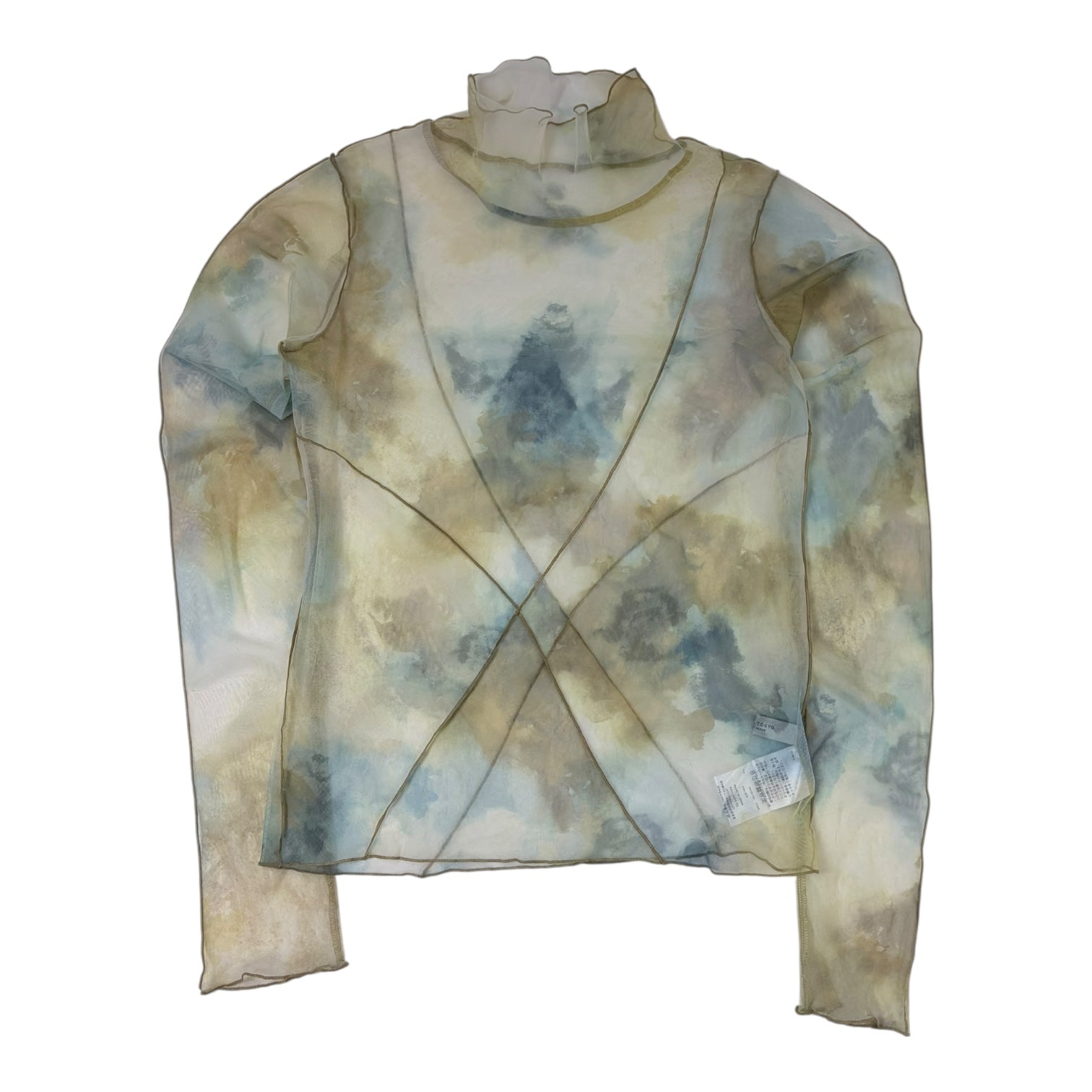 (W) Public Tokyo Mesh Gradient Long Sleeve Green/Blue