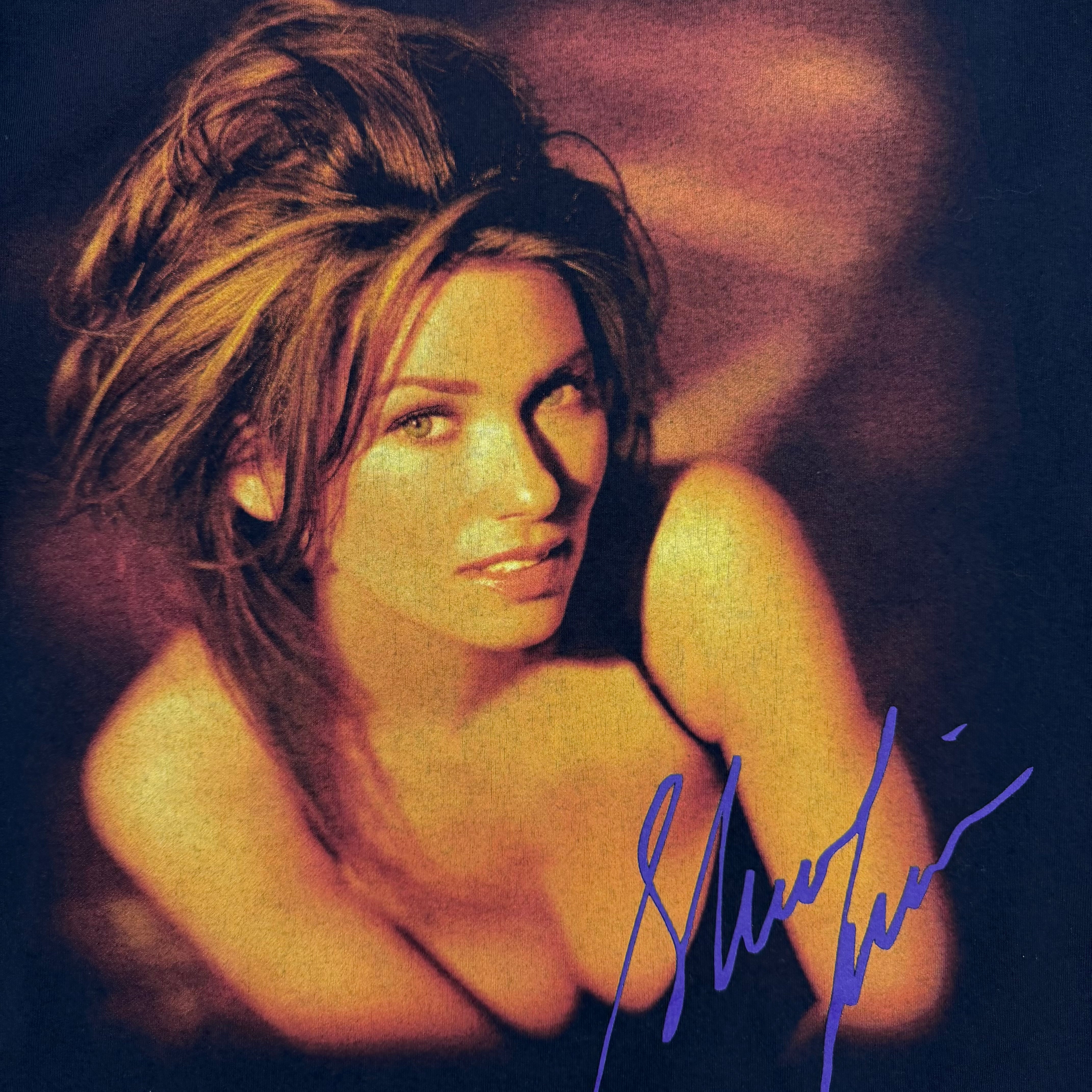 1998 Shania Twain Portrait Tee Black